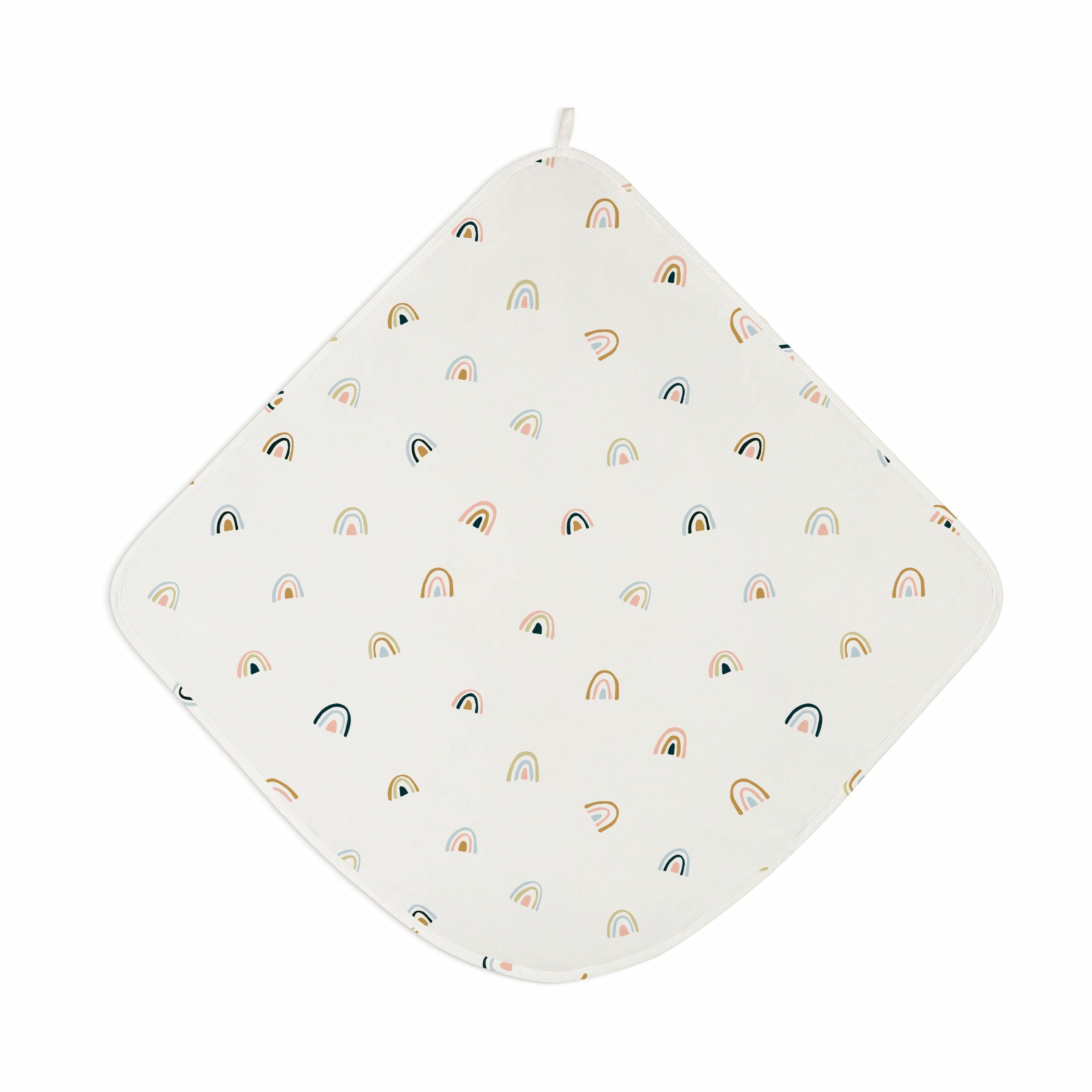 Organic Baby Towel - Rainbow Hooded Towel Makemake Organics