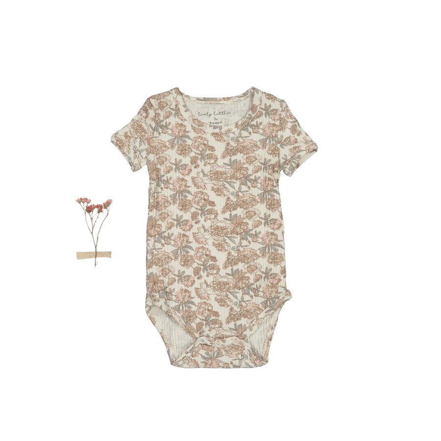 The Printed Short Sleeve Onesie - Delilah Short Sleeve Onesie Lovely Littles