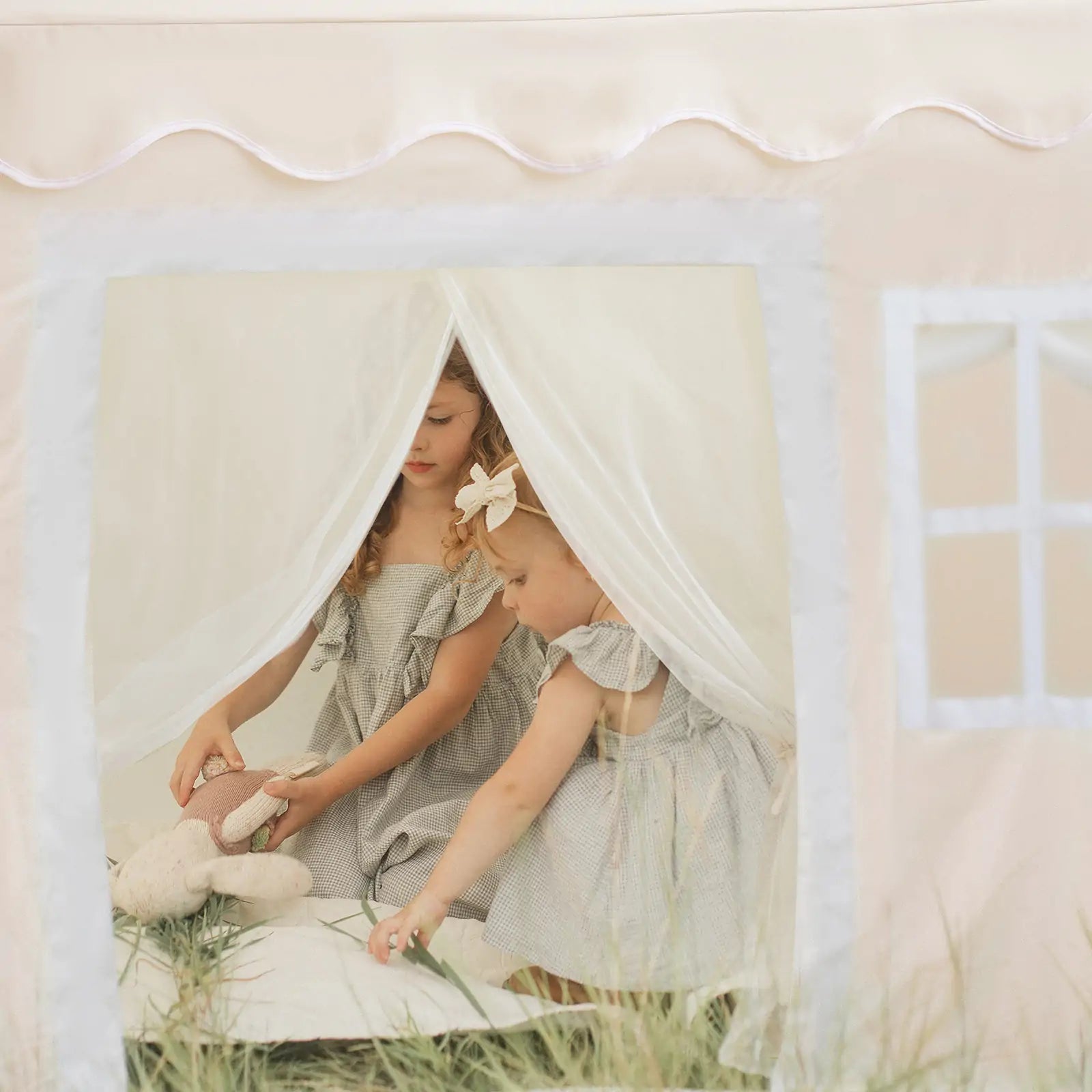 Tiny Land® Playhouse Tent – Natural Cream Indoor Tent for Kids