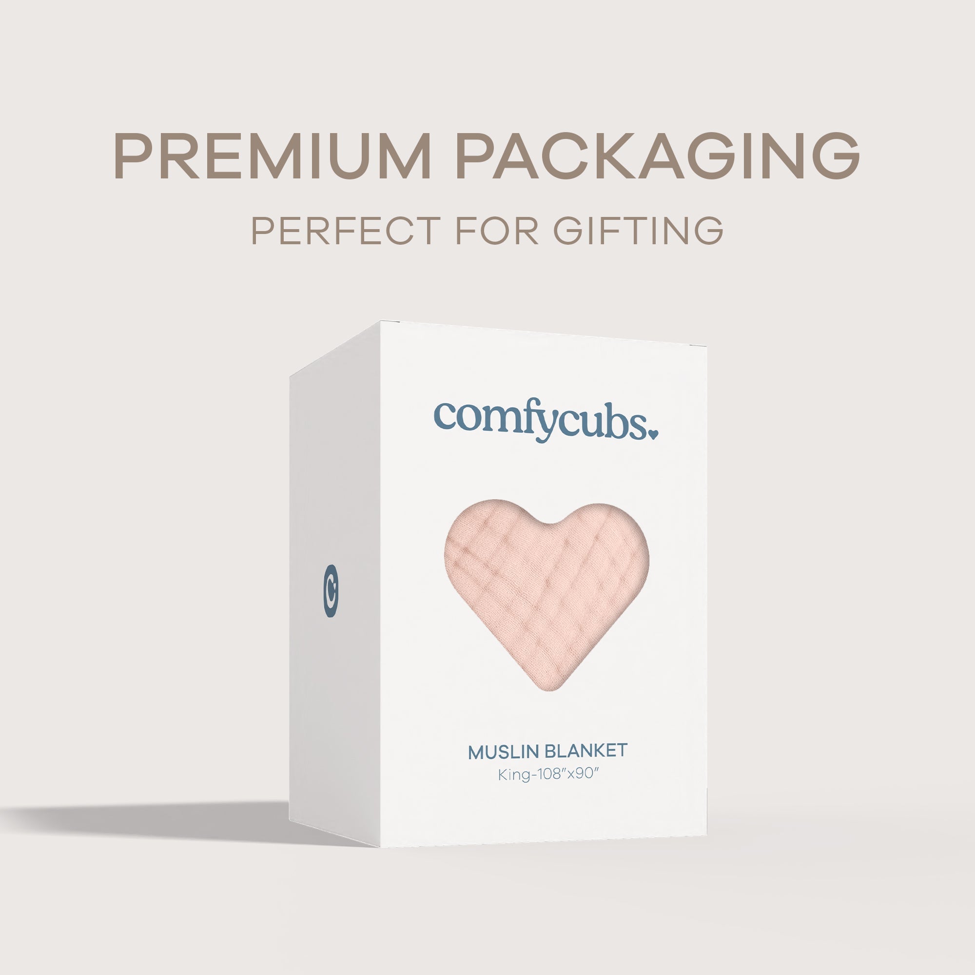 Adult Muslin Blanket in Blush