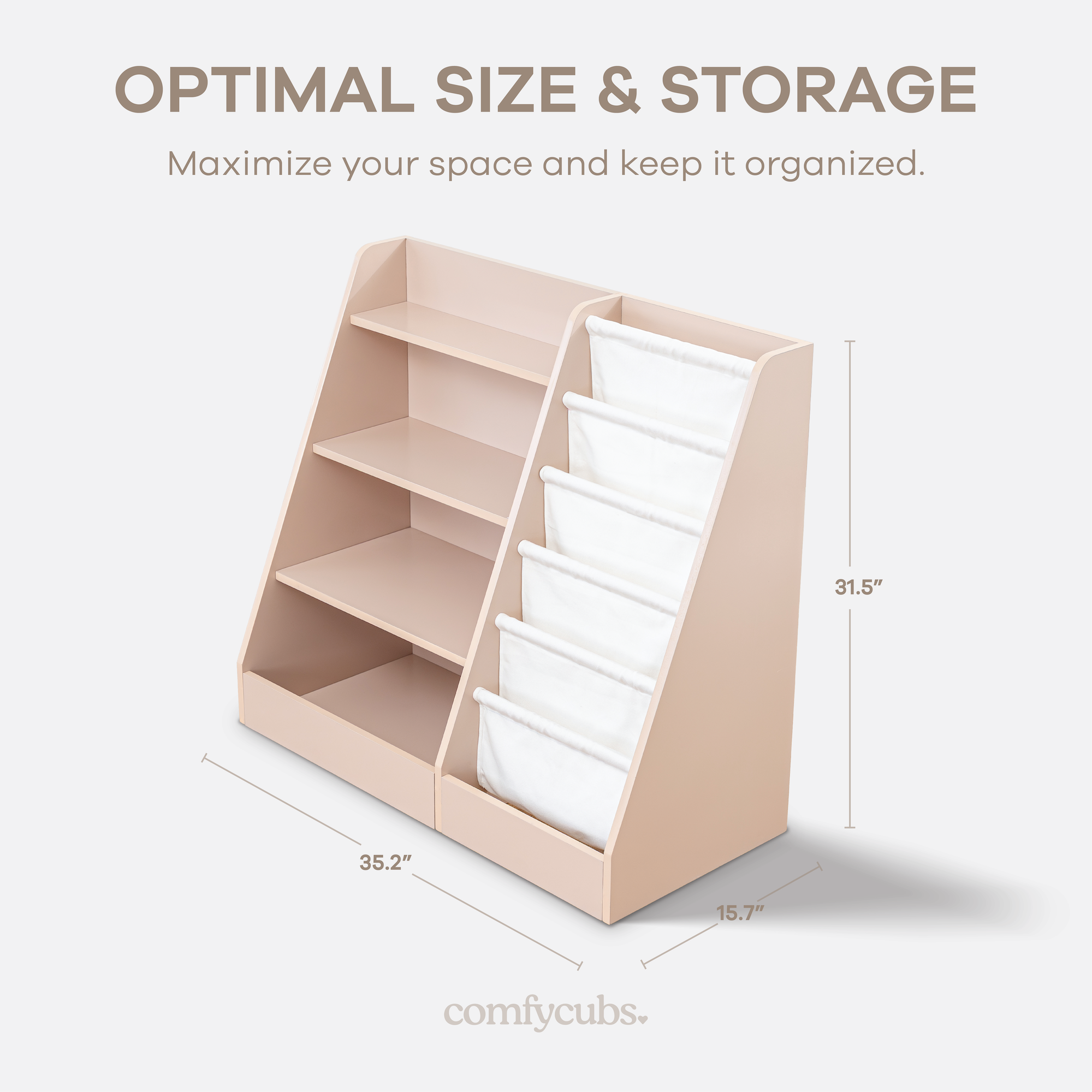 Kids Bookshelf - Blush