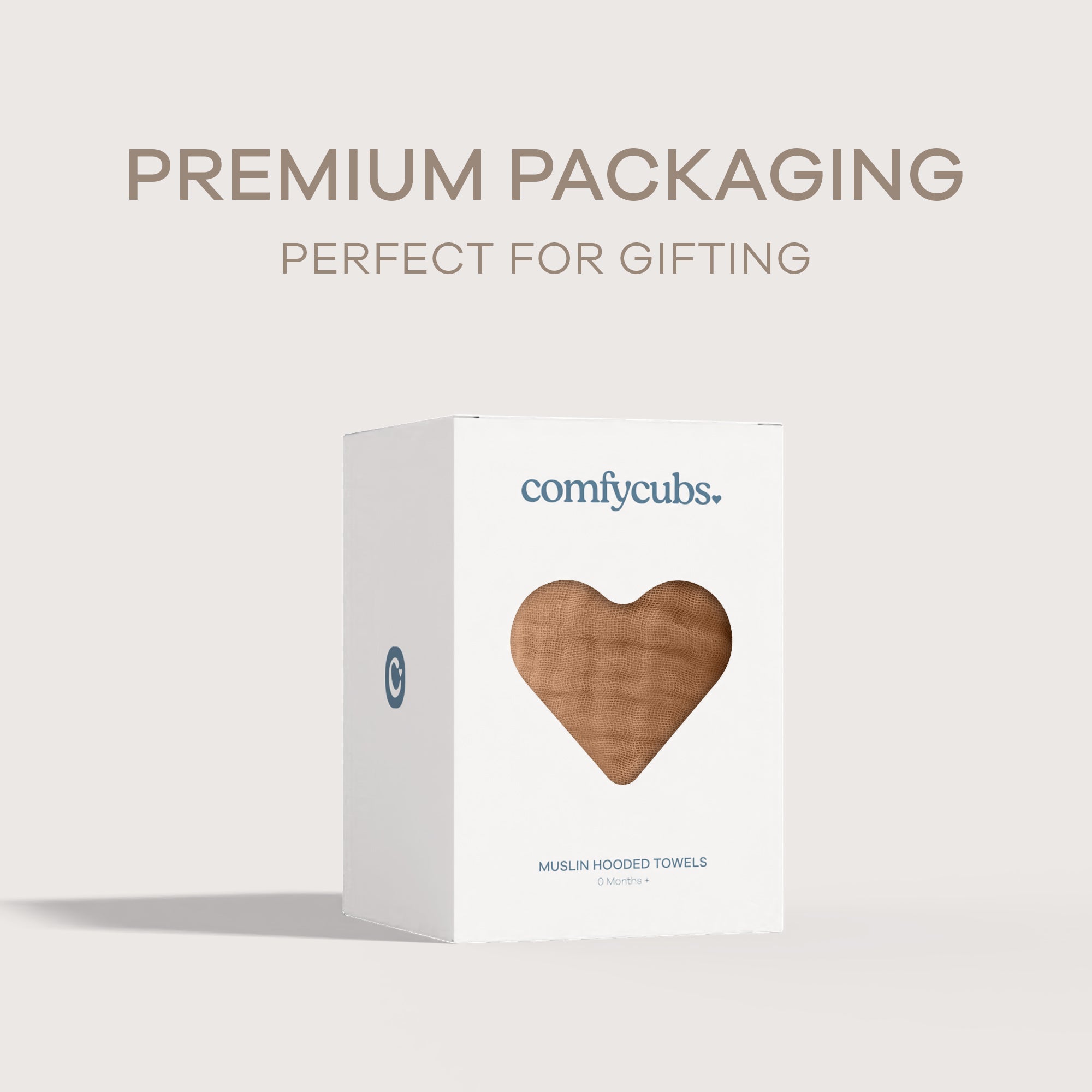 Baby Hooded Towels in Caramel