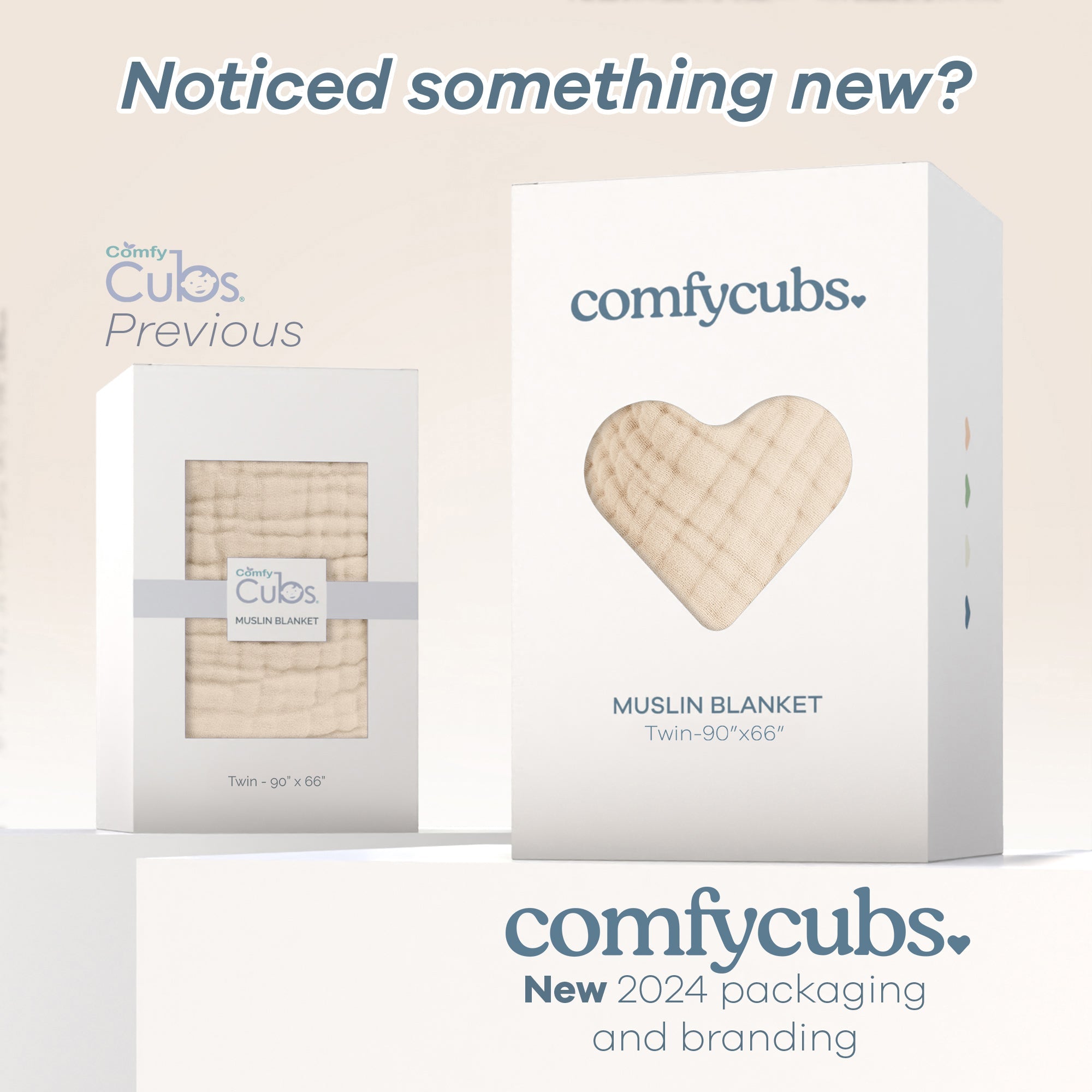 Adult Muslin Blanket by Comfy Cubs in Sand