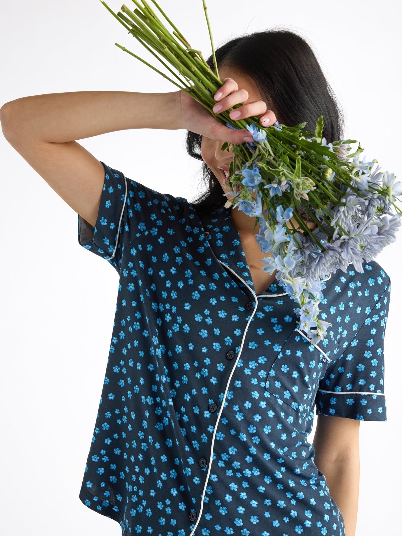 Women's Bamboo Stretch-Knit Short Sleeve & Pant Pajama Set