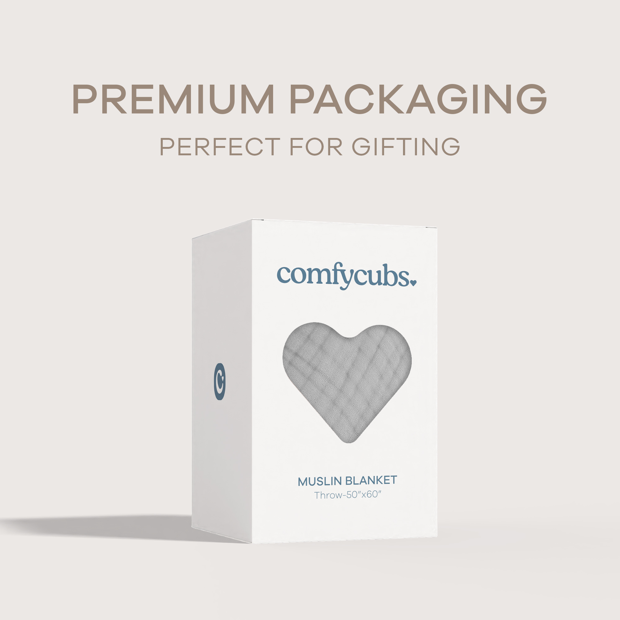 Adult Muslin Blanket in Heather Blue