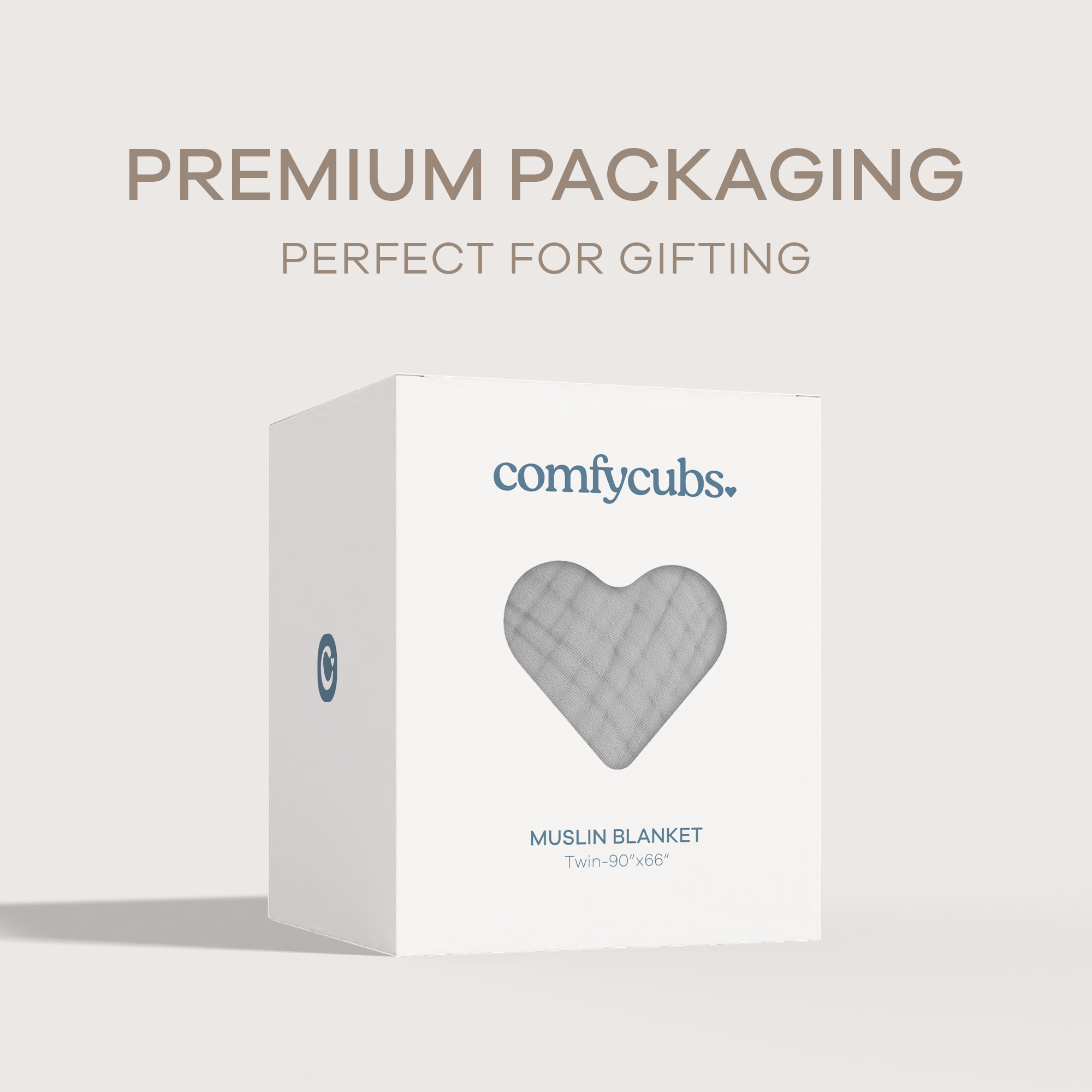 Adult Muslin Blanket in Heather Blue