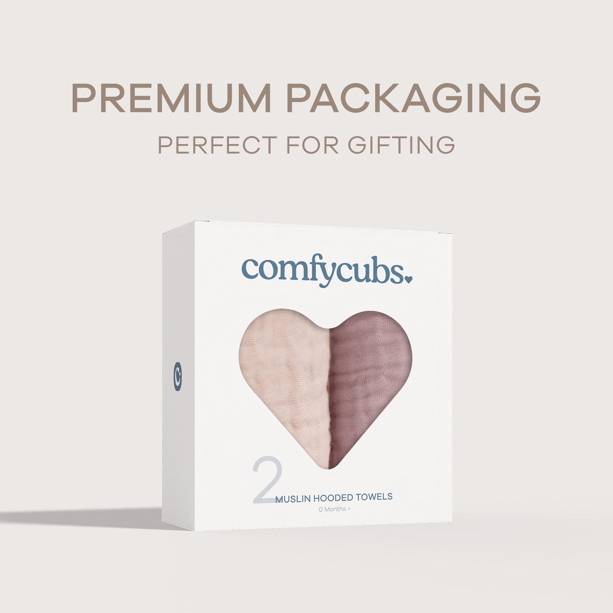 Baby Hooded Towels in Mauve & Blush