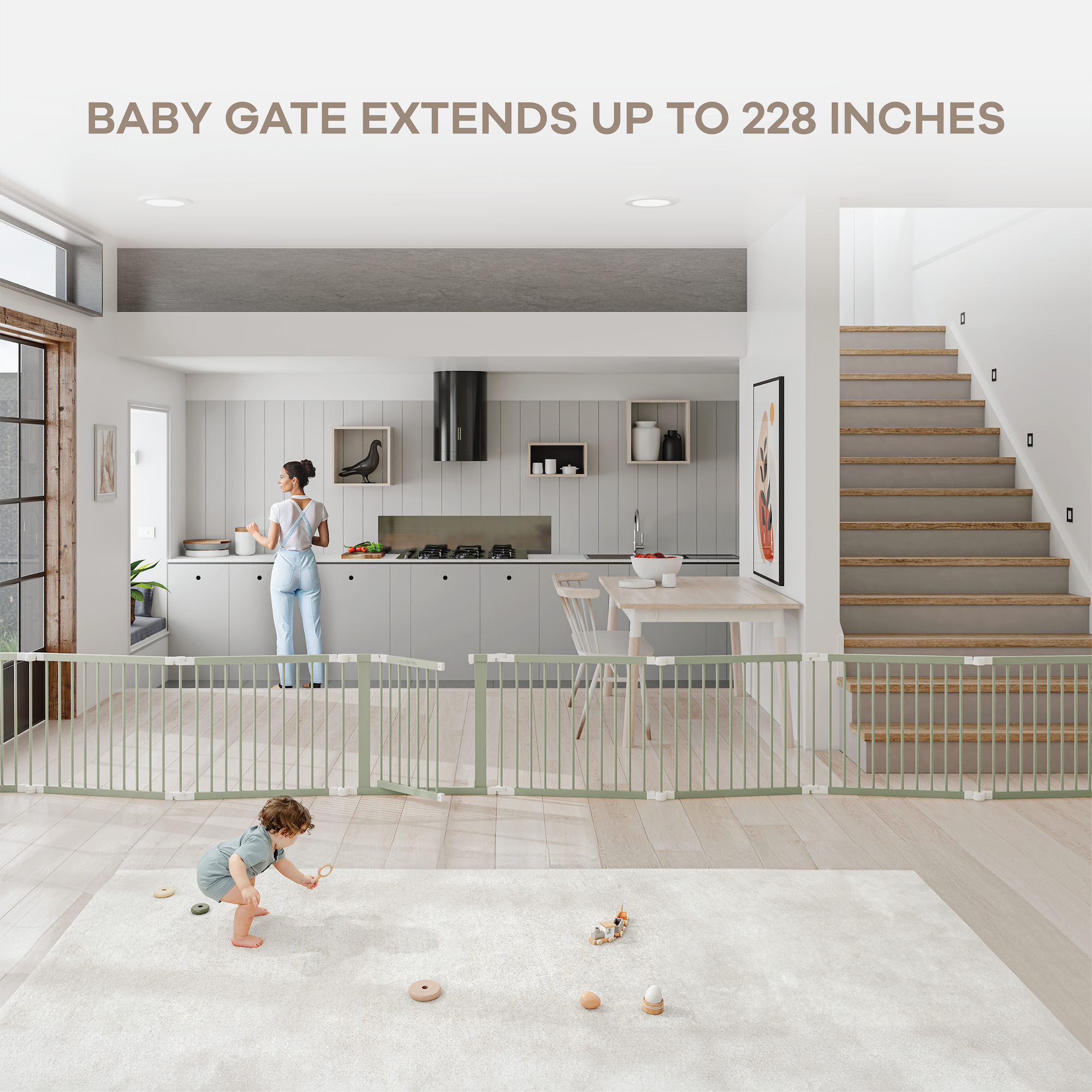 Playpen for Toddler and Babies in Sage