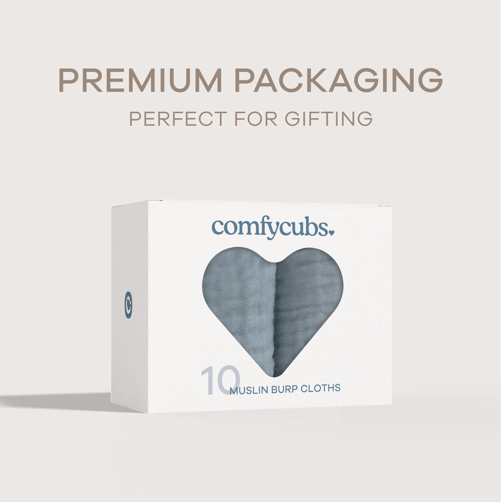 Muslin Burp Cloths in Pacific Blue