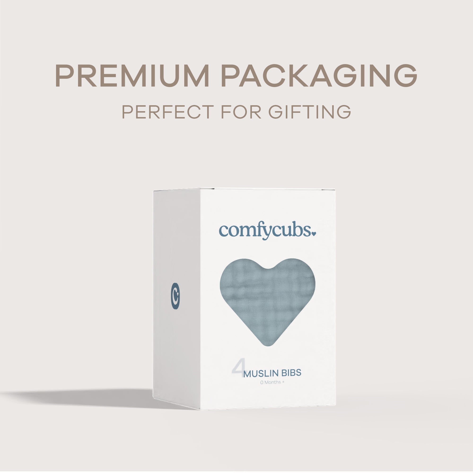 Muslin Bibs in Pacific Blue