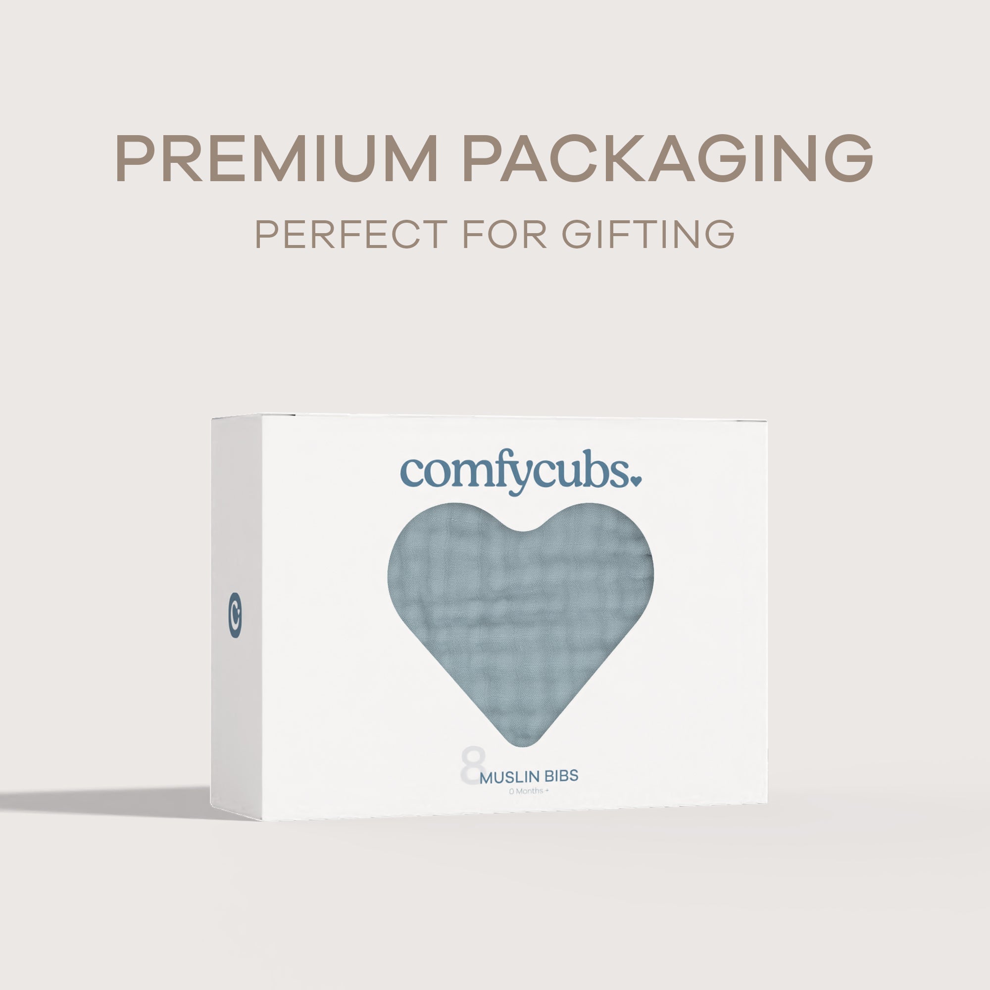 Muslin Bibs in Pacific Blue