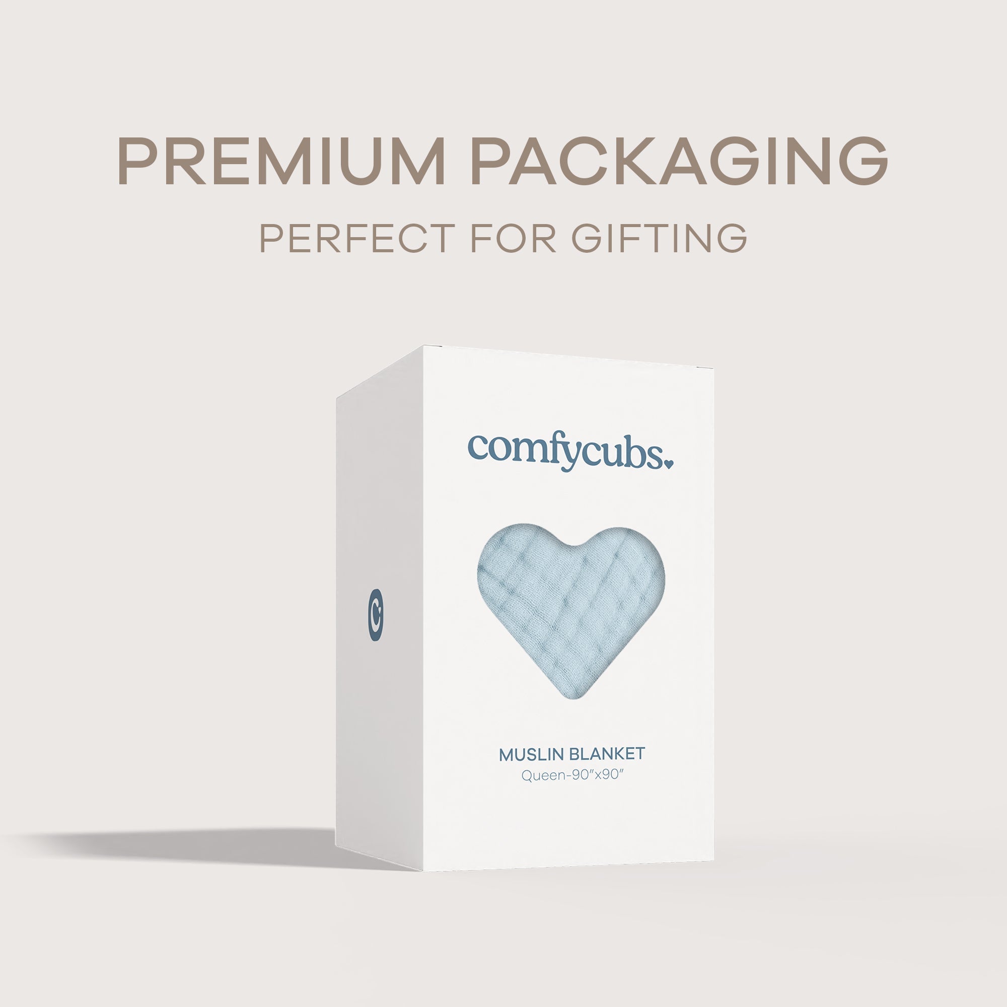 Adult Muslin Blanket in Sky Blue