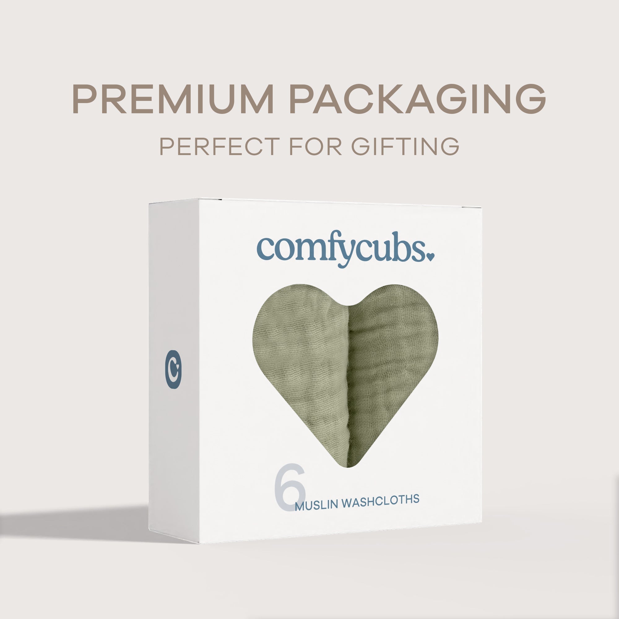 Muslin Washcloths in Sage