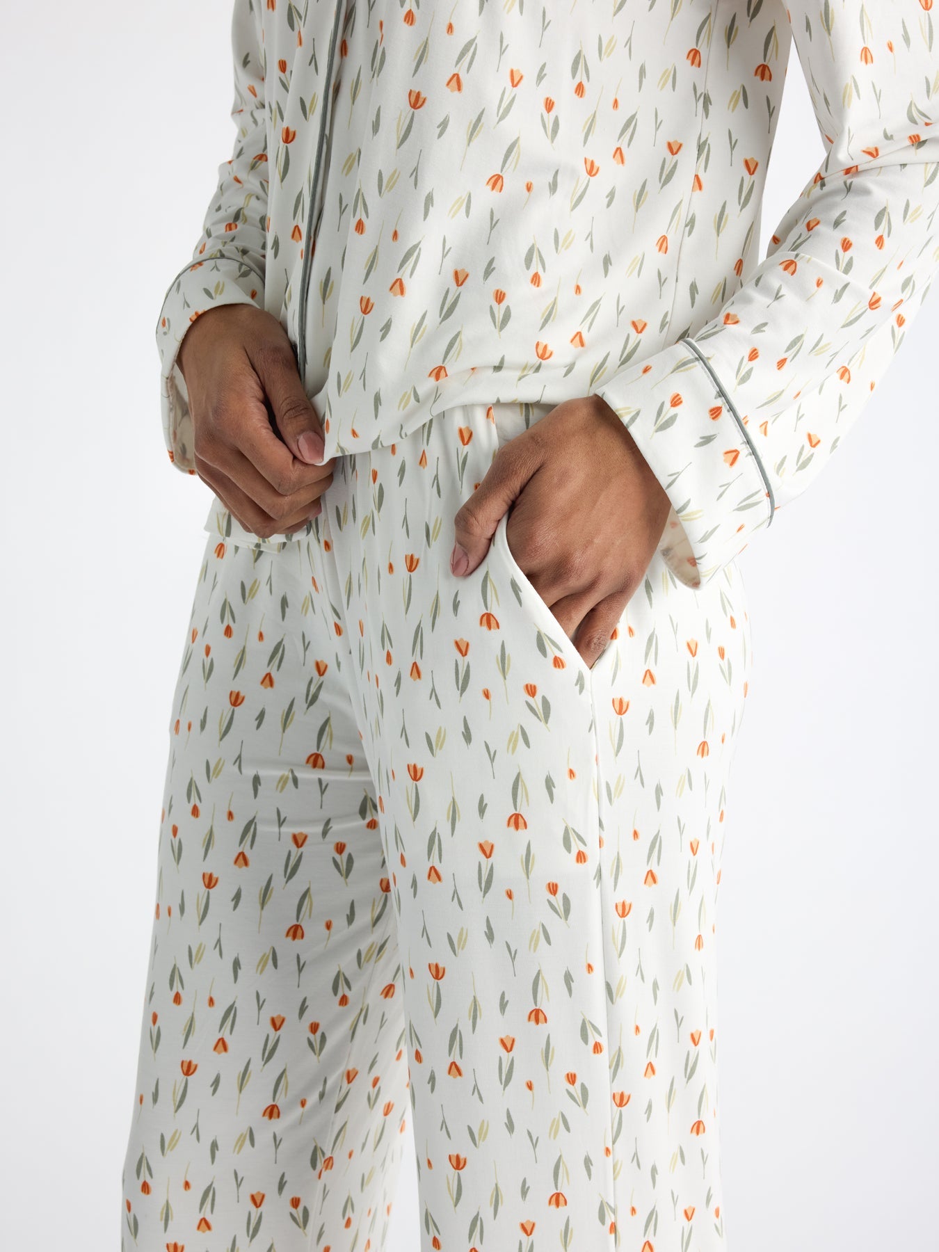 Women's Bamboo Stretch-Knit Long Sleeve Pajama Set