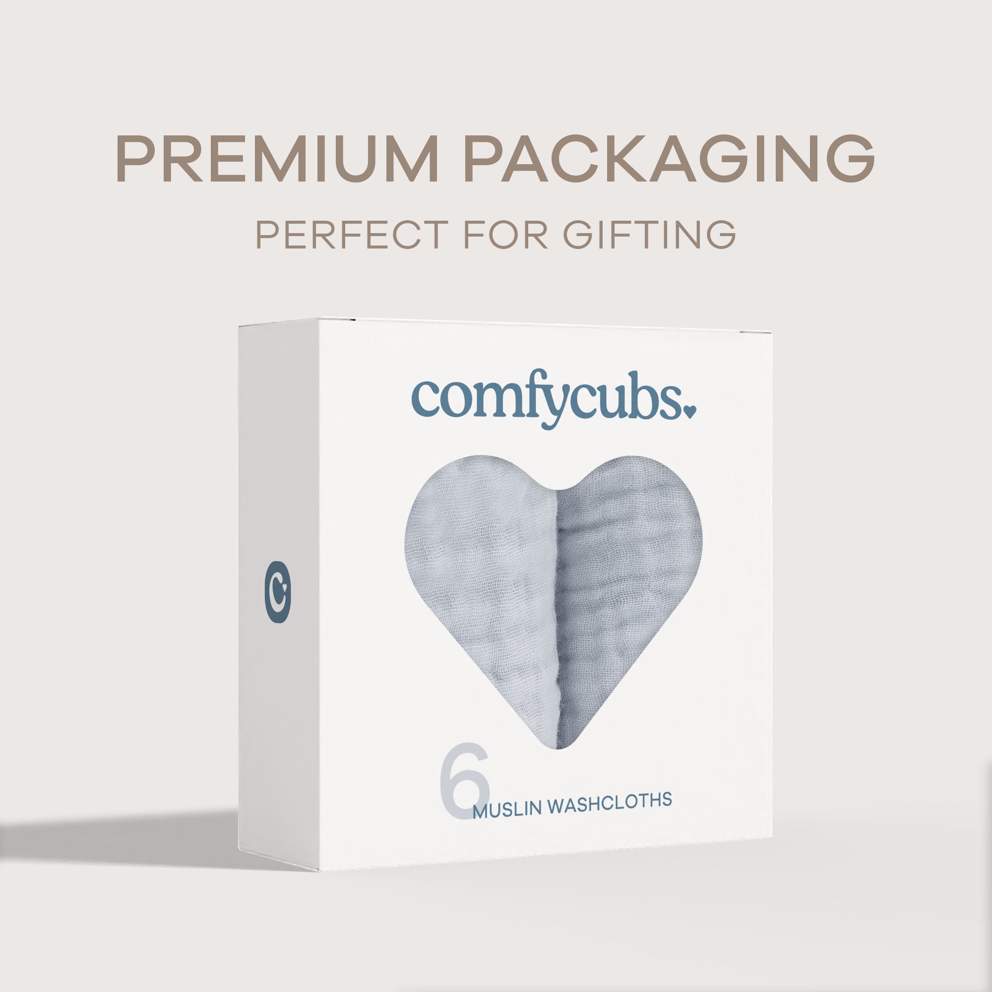 Muslin Washcloths in Slate