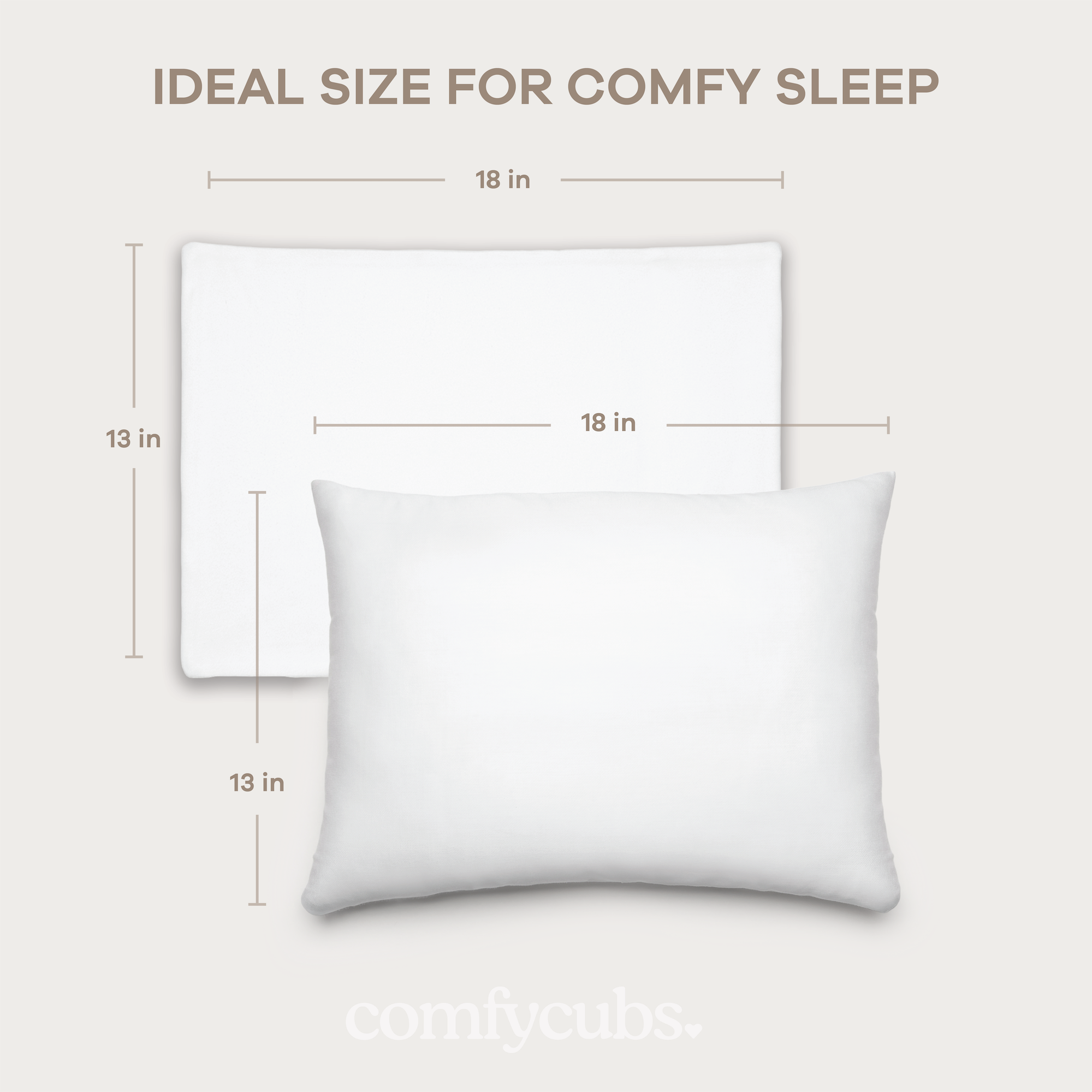 Toddler Pillows with Soft Cotton Pillow Case in White