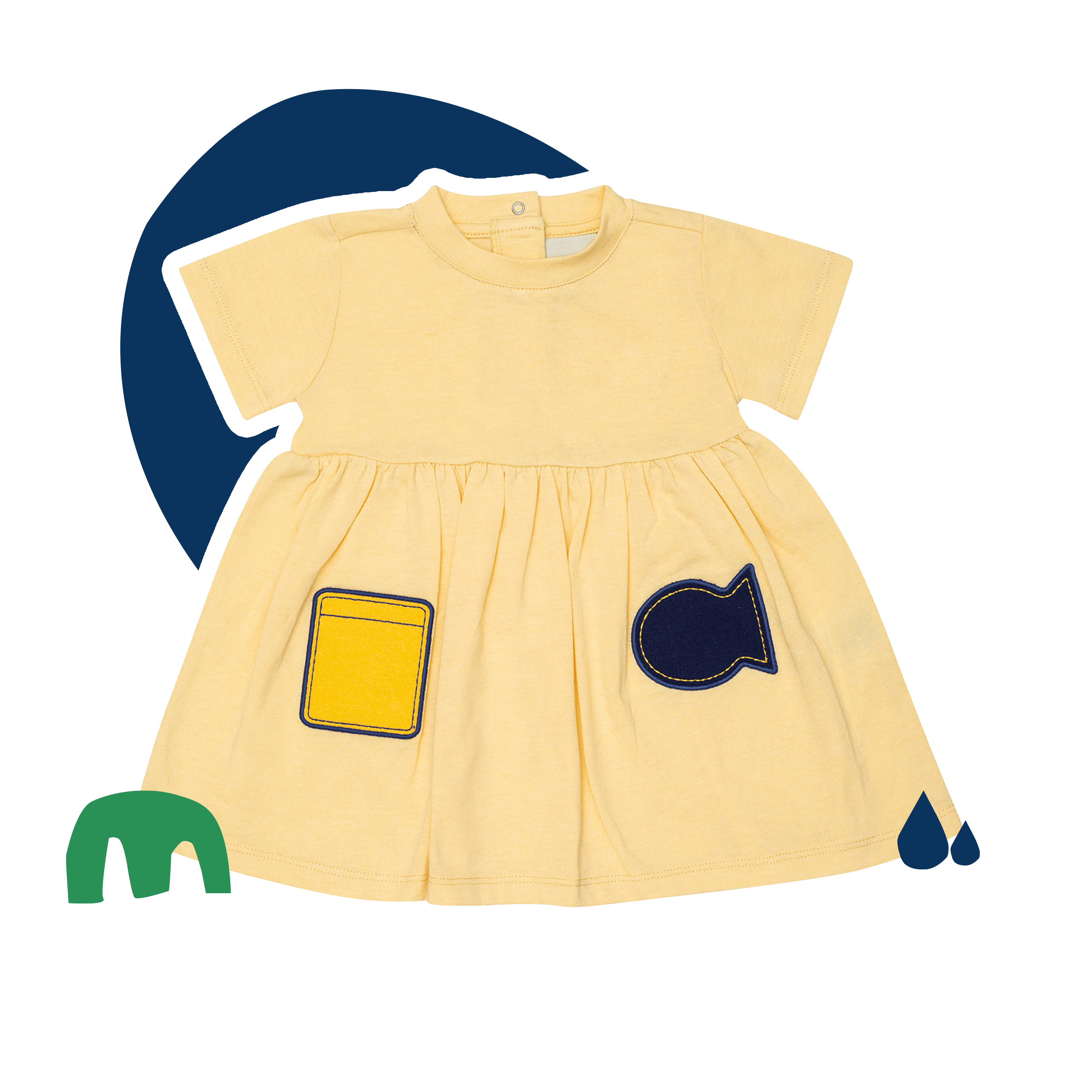 Baby Sand Patch Dress - Sand
