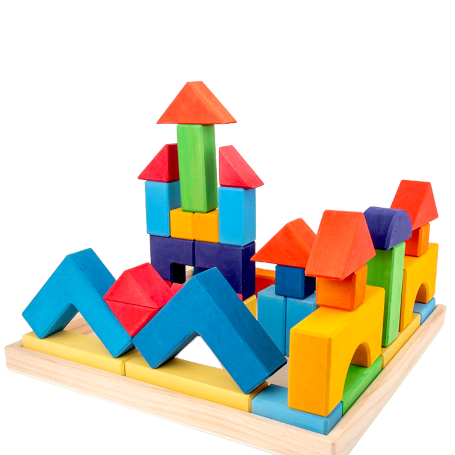 **Pre-Order (Ships in 2–3 Weeks)**46 Pcs STAINED Large Basic II Building Block Set with Storage Tray
