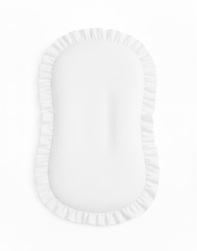 White Ruffle Baby Lounger Cover