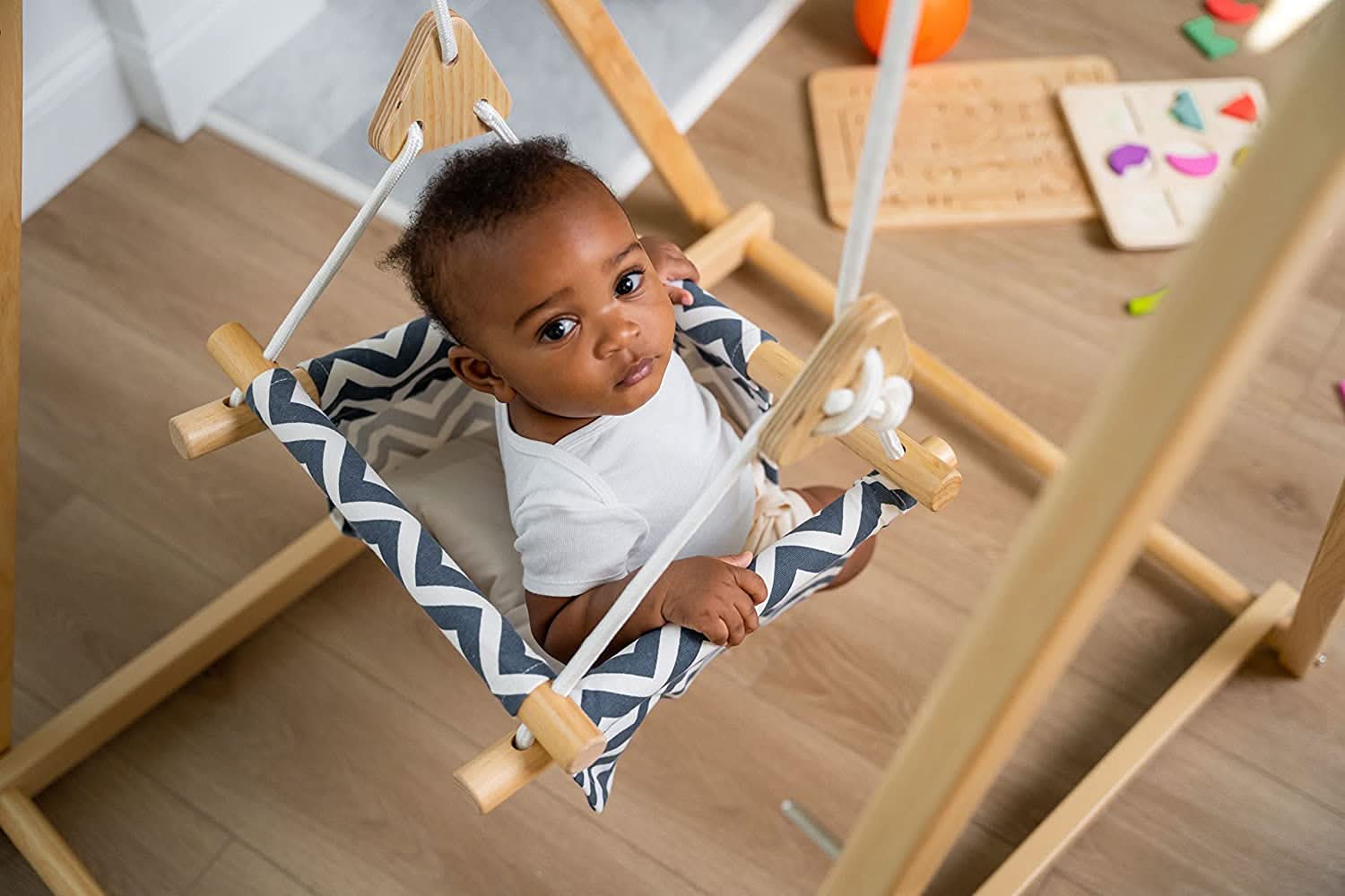 Spruce | Foldable Baby Swing - Blue Wave