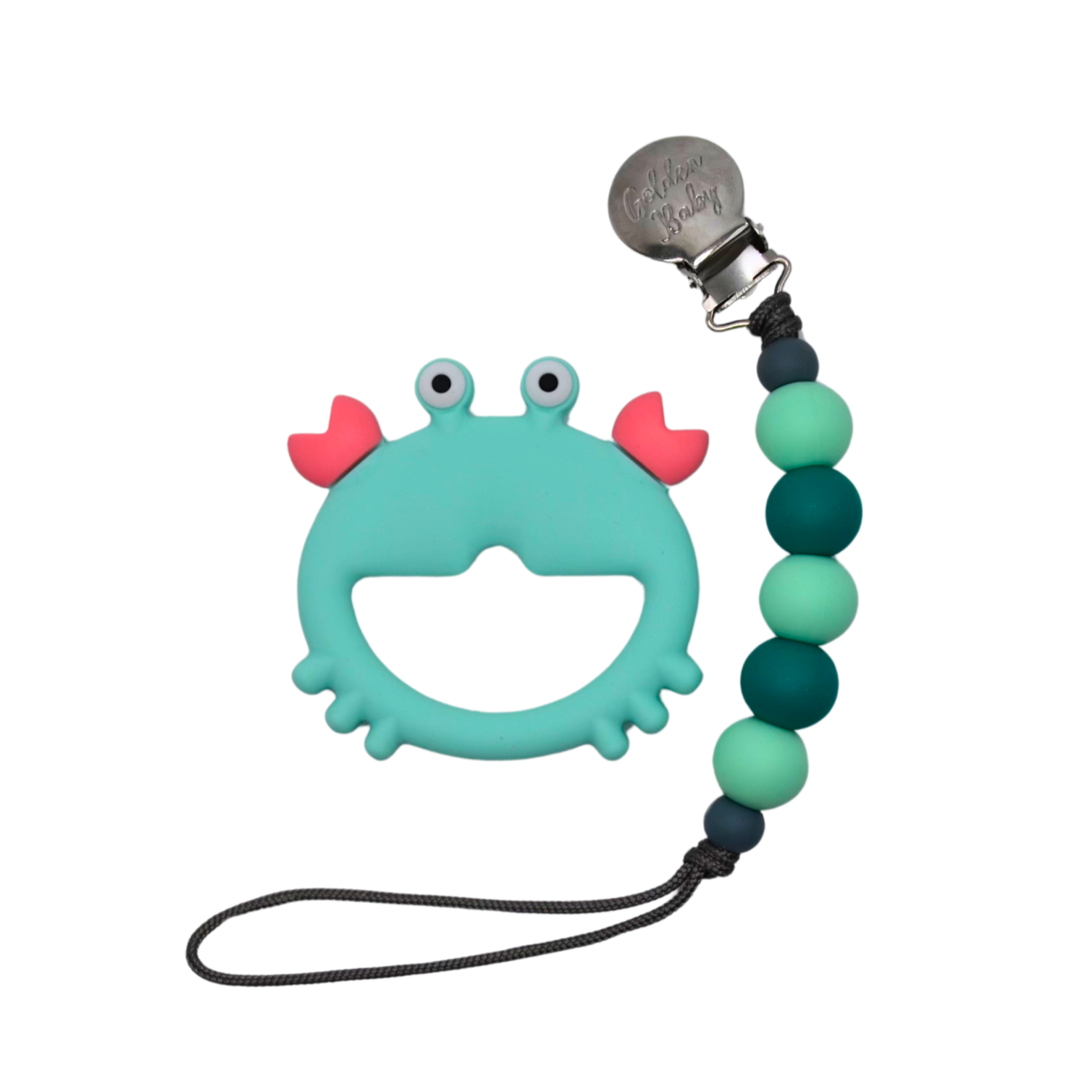Crab Teether Set // Teal