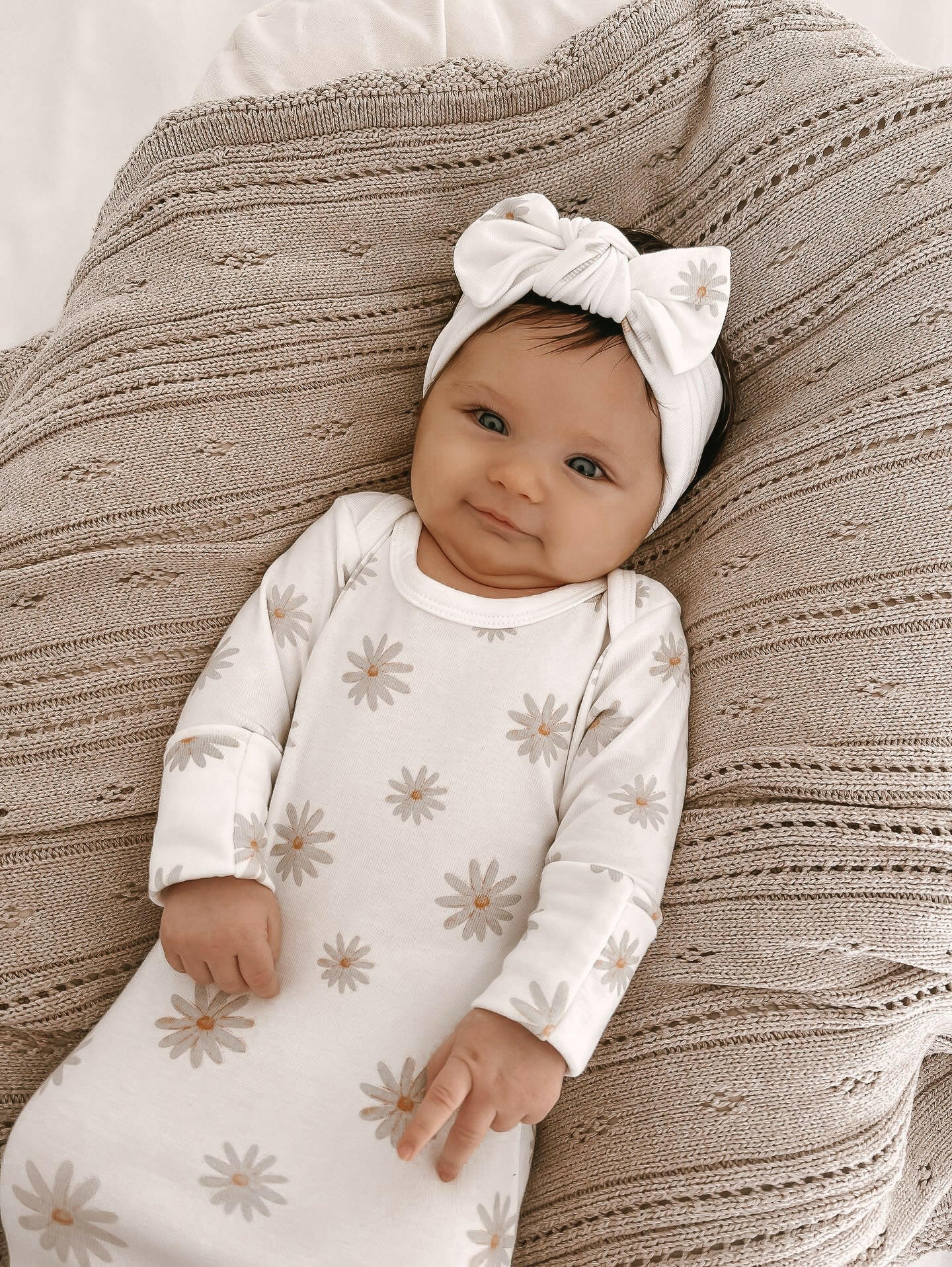 Luna + Luca Floral Knotted Gown + Bow Luna + Luca