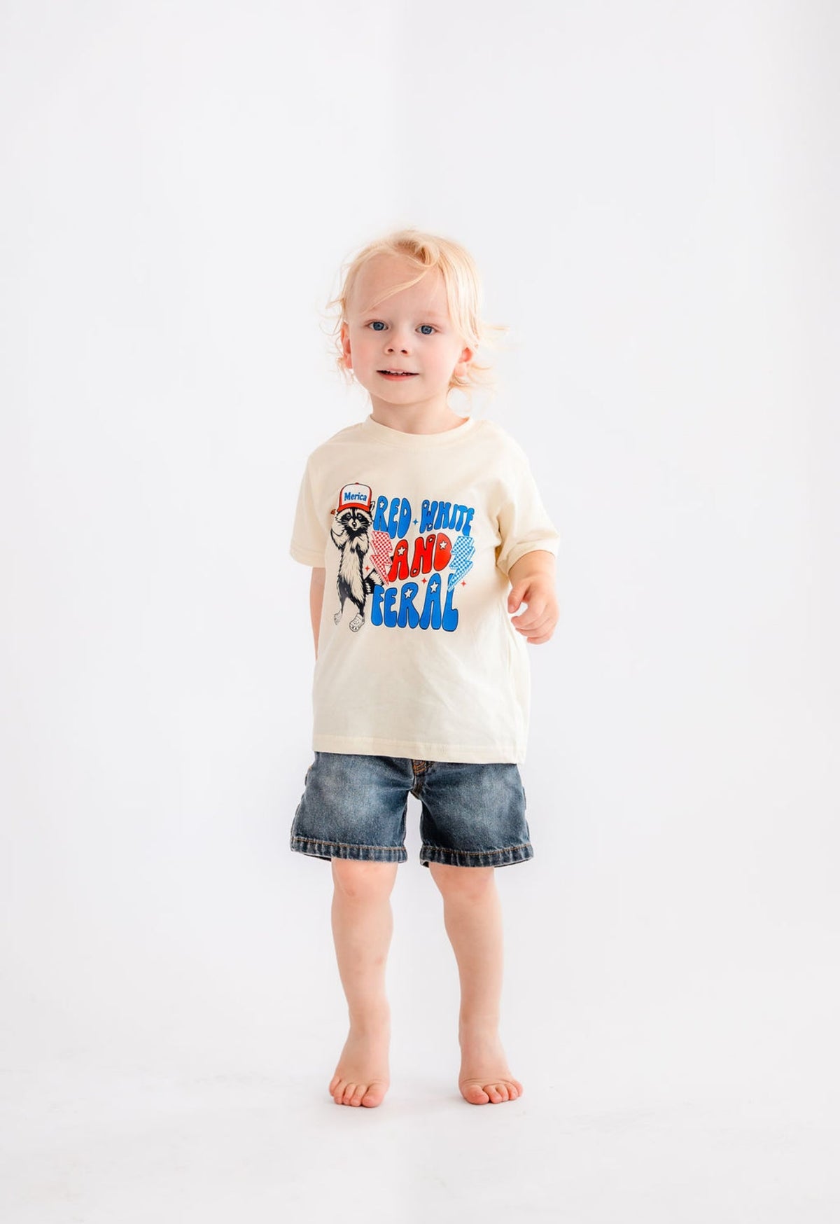 Red White & Feral - 100% Cotton Tee