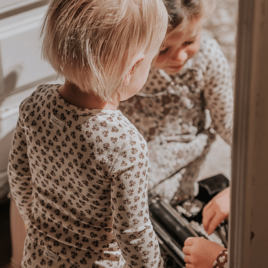 The Printed Legging -  Neutral Floral