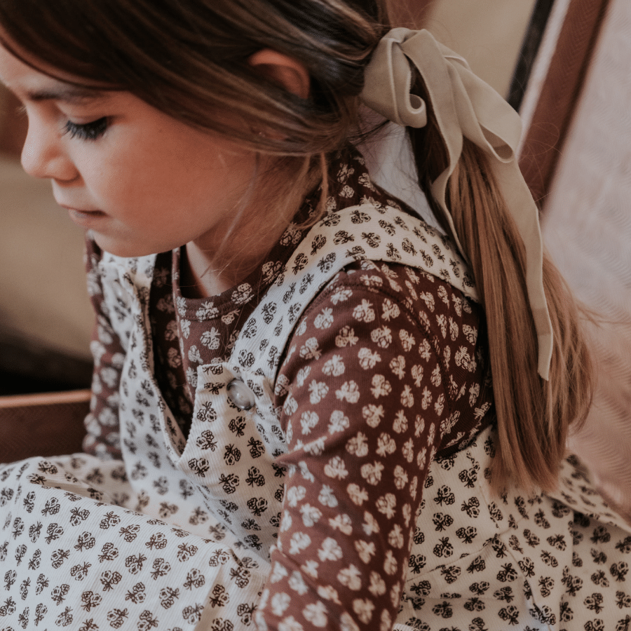 The Corduroy Dress - Neutral Floral