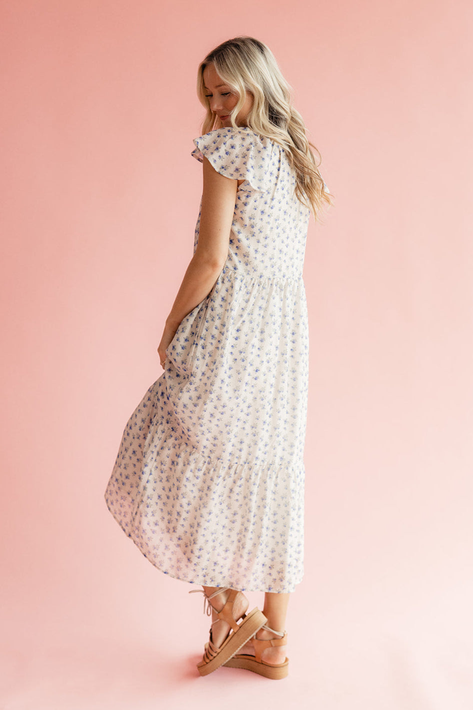 Zephyr Flutter Sleeve Dress