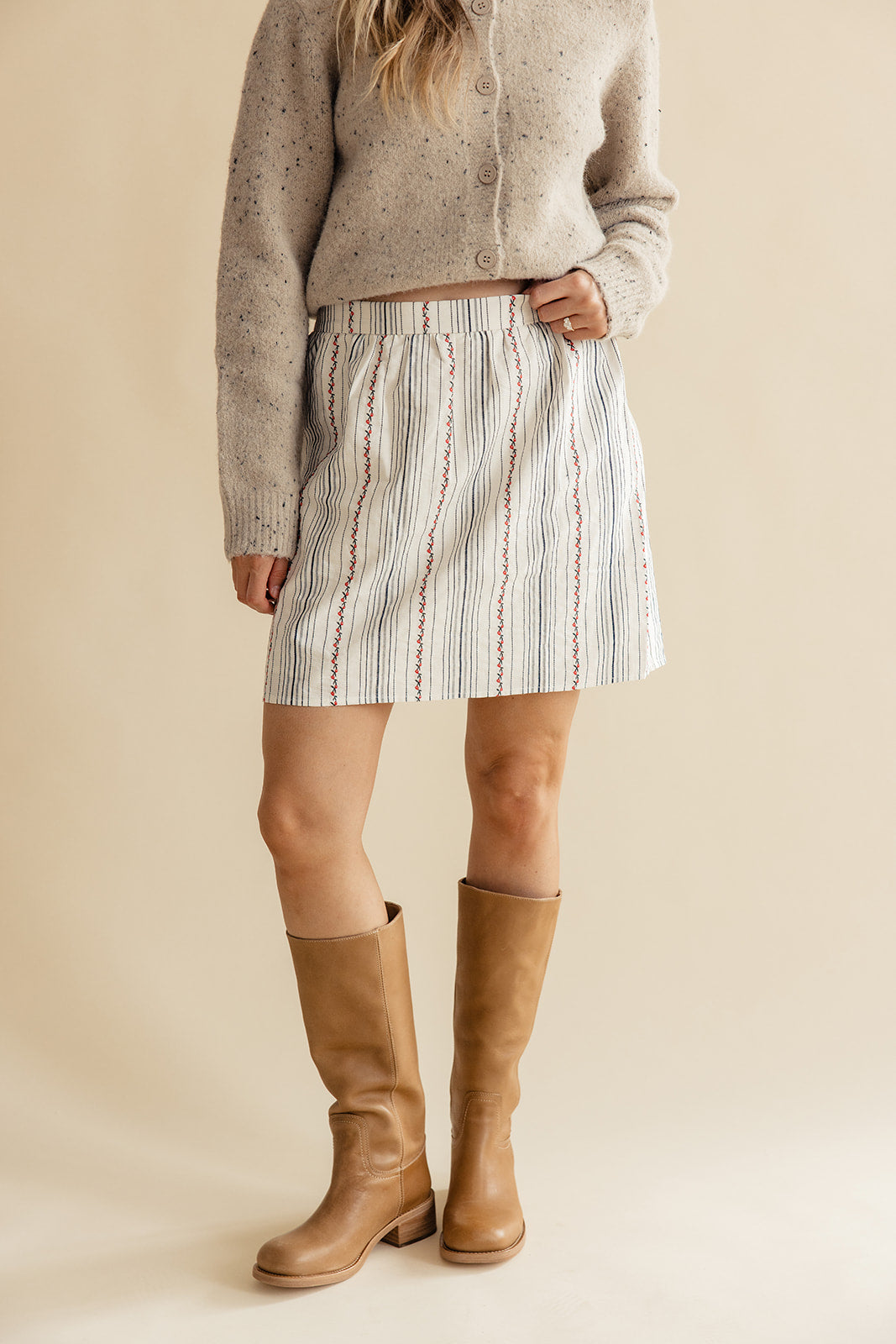 Gentry Striped Mini Skirt