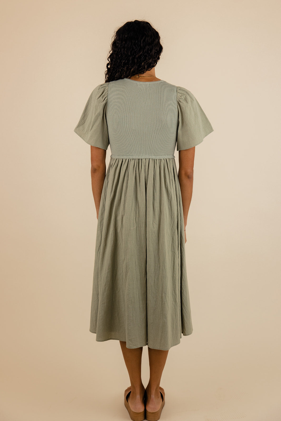 Shauna Flutter Sleeve Dress