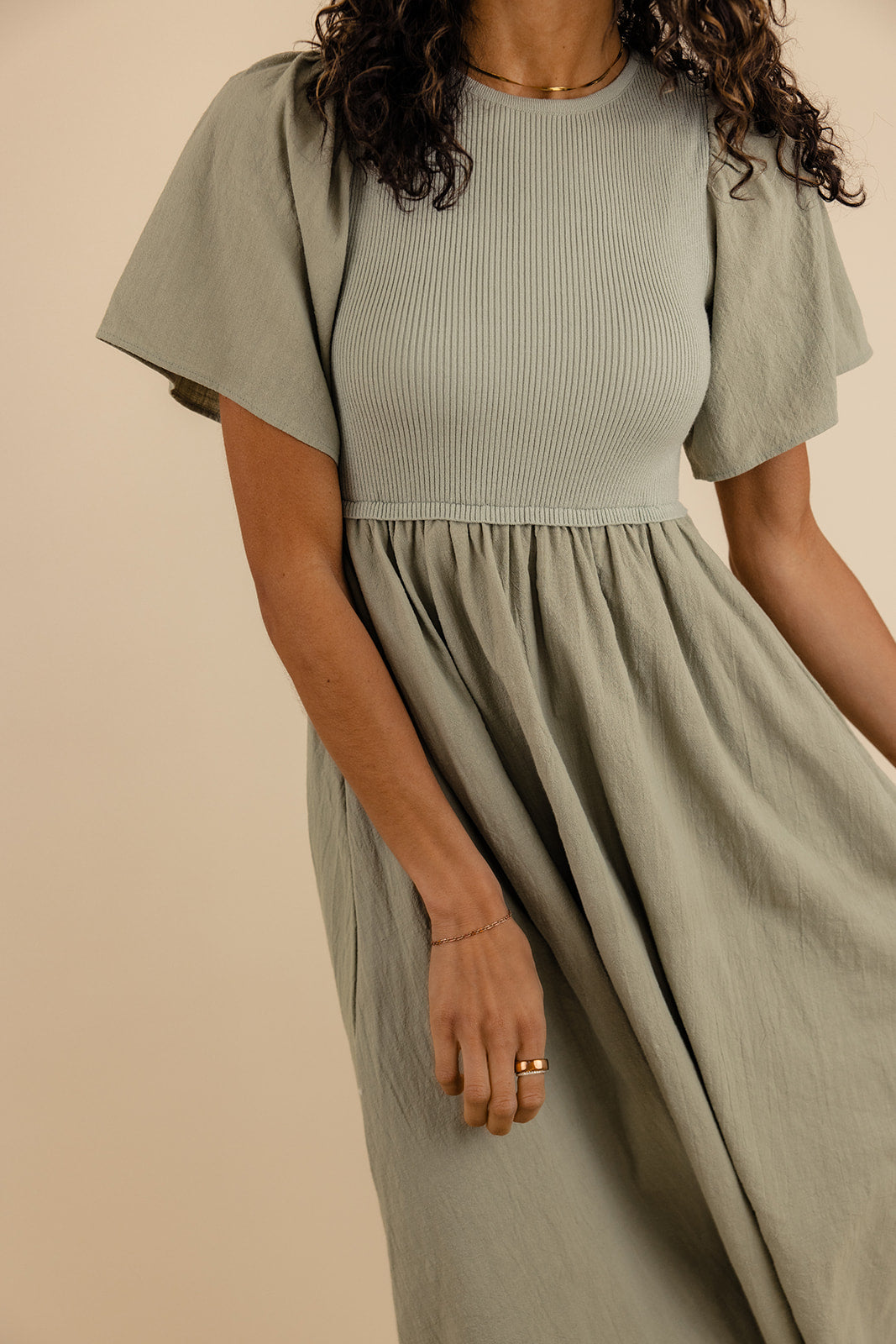 Shauna Flutter Sleeve Dress