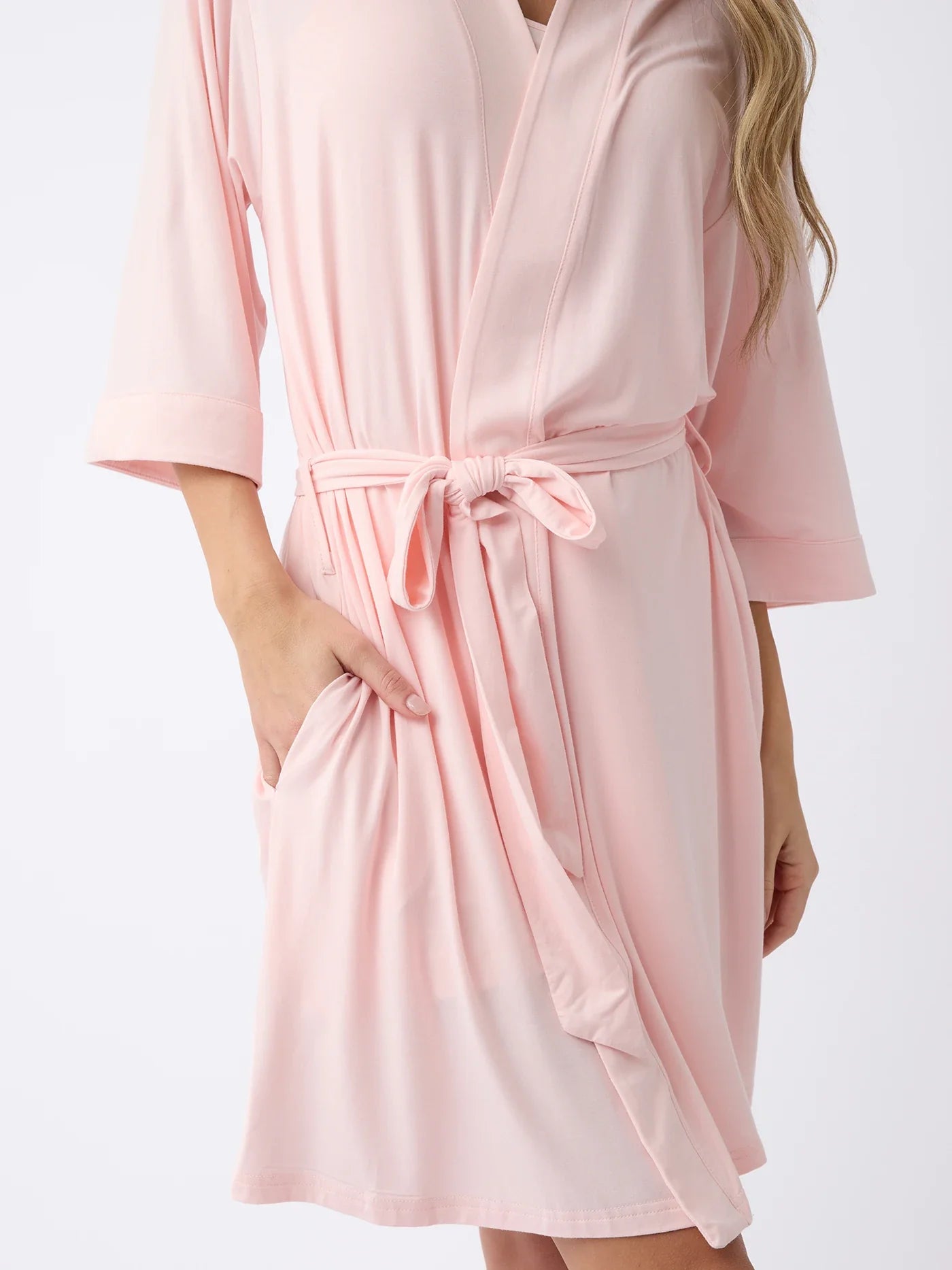 Women's Bamboo Stretch-Knit Kimono Robe