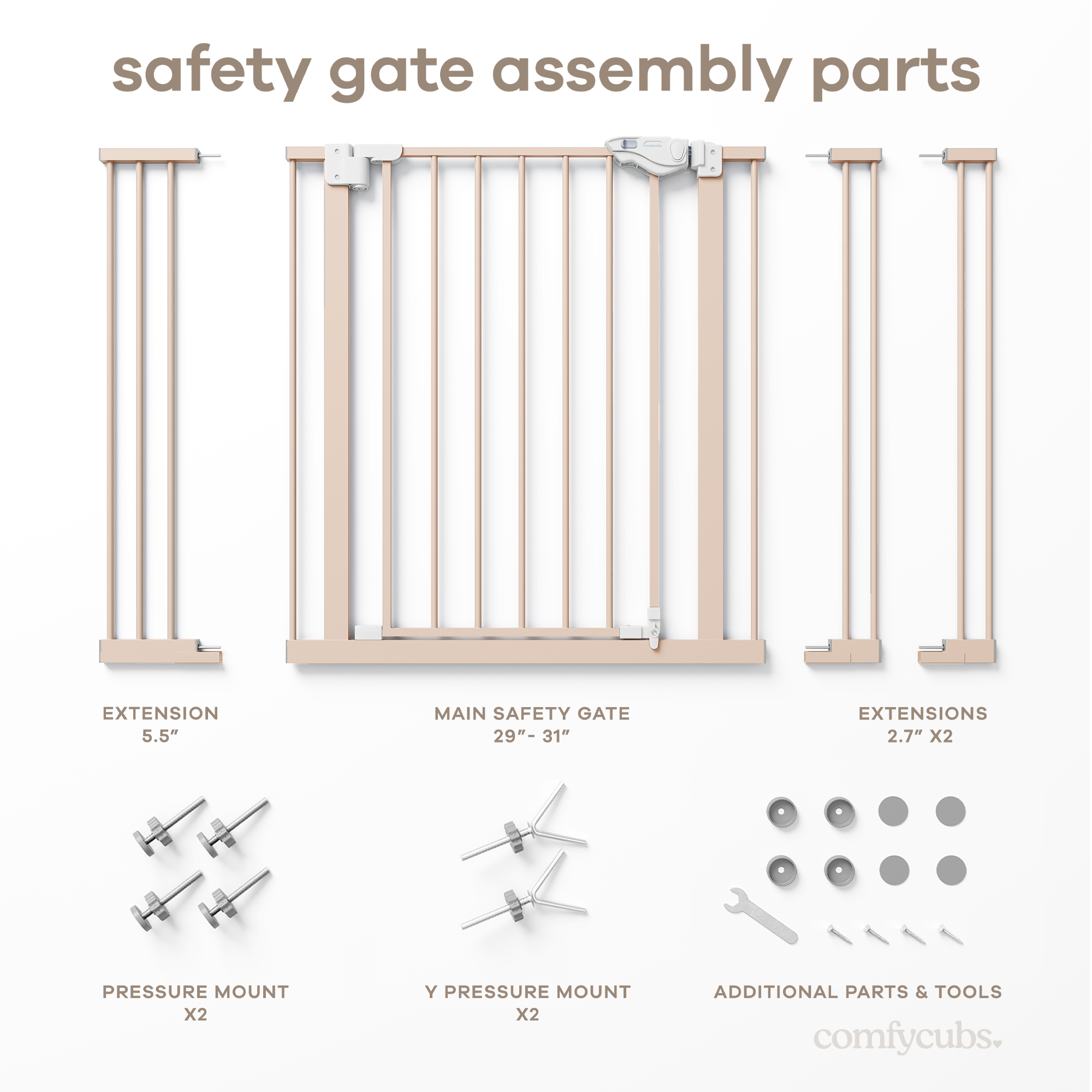 Baby Safety Gate in Blush
