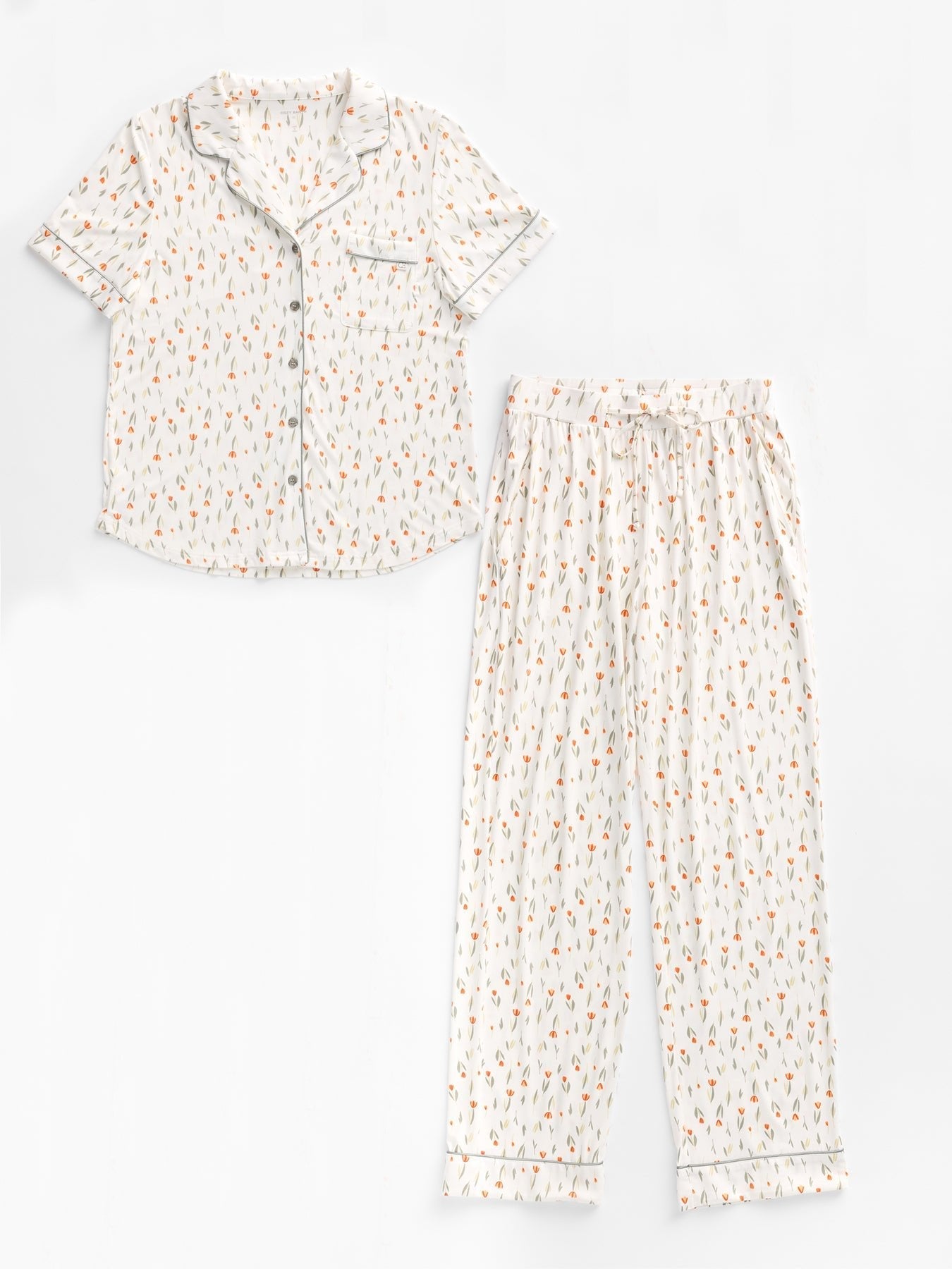 Women's Bamboo Stretch-Knit Short Sleeve & Pant Pajama Set