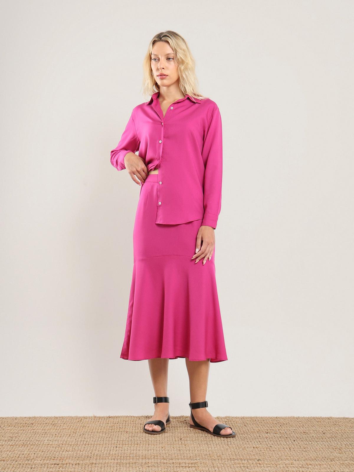 Tencel Flared Skirt - Bougainvillea