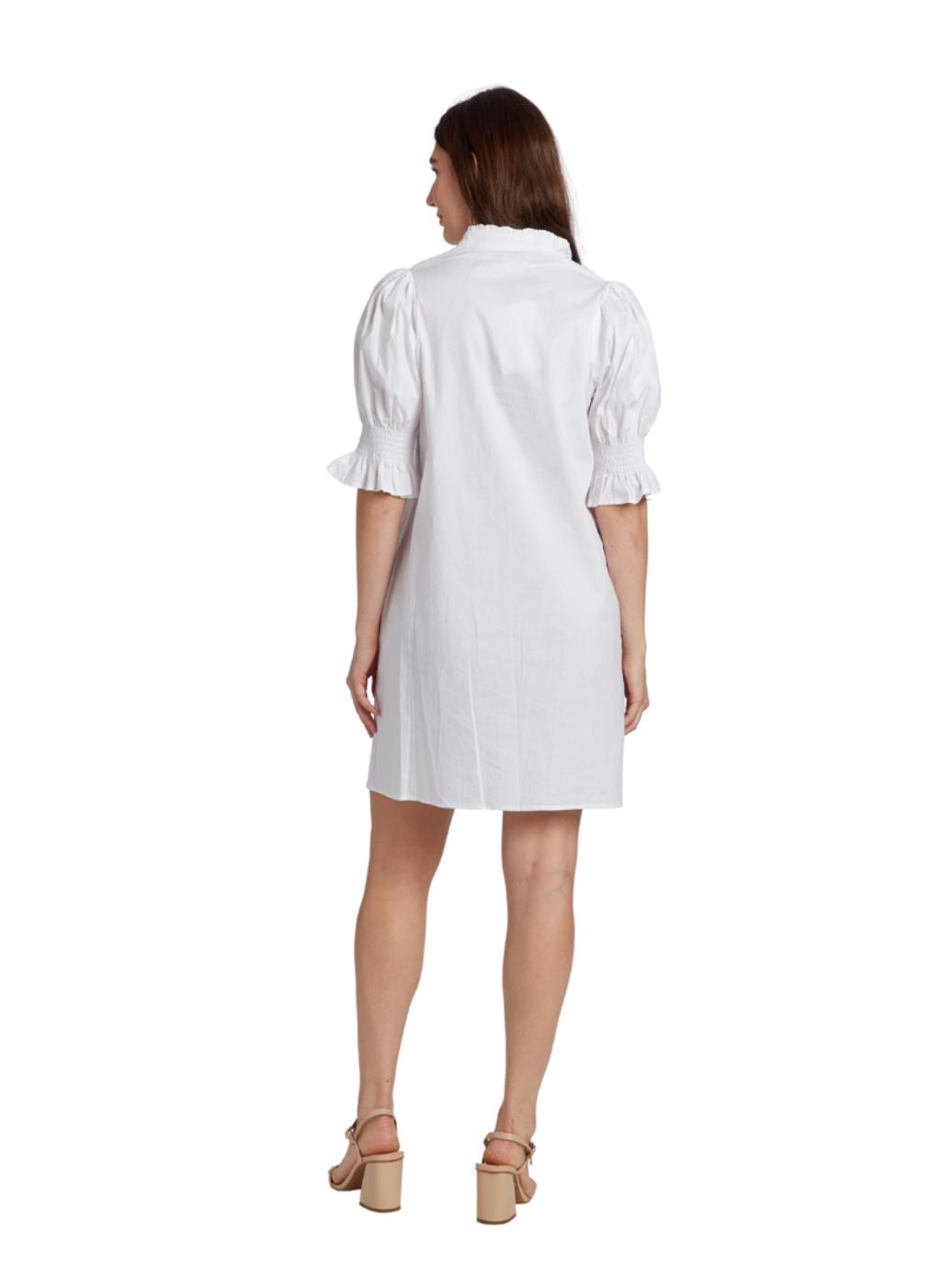 Aubrey Smocked Dress - White