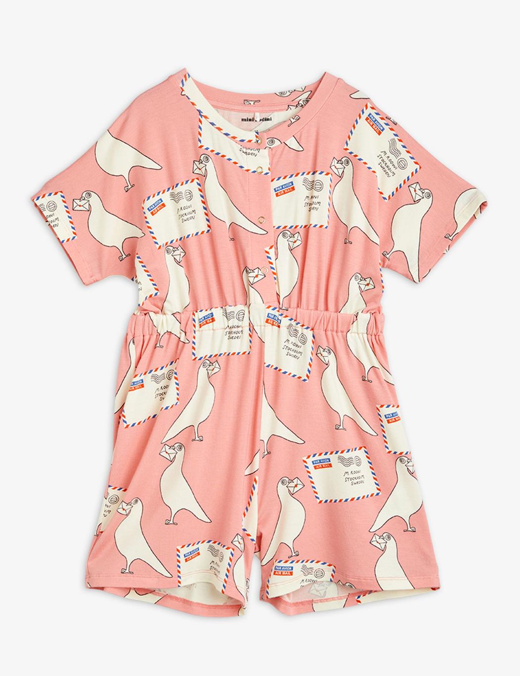 Pigeons Tencel Aop Summersuit - Pink