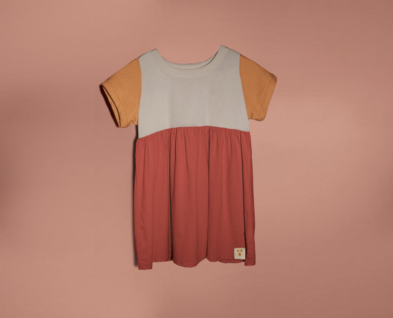 Organic Cotton Color Block Dress - Venice