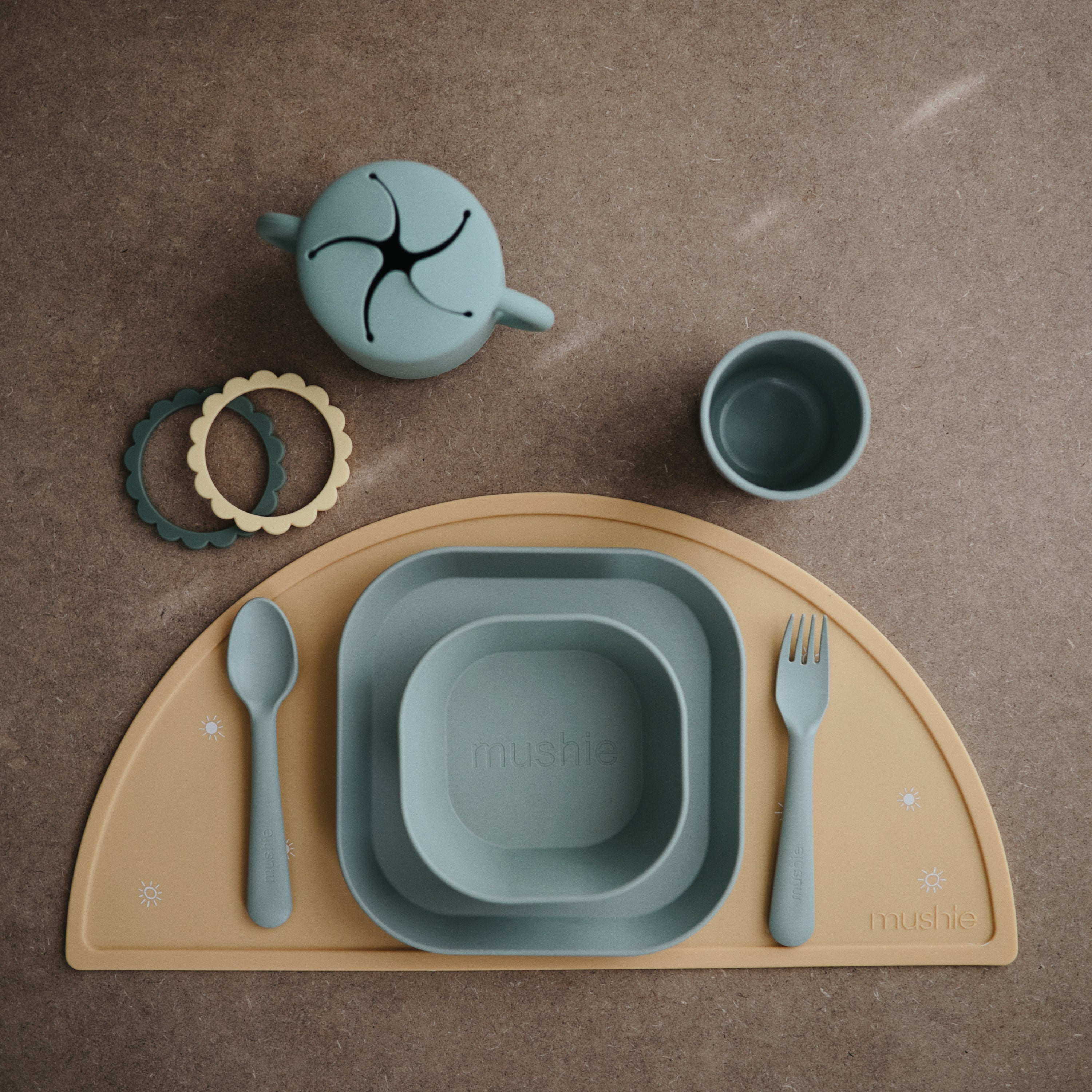 Square Dinnerware Bowl, Set of 2 Dinnerware Mushie