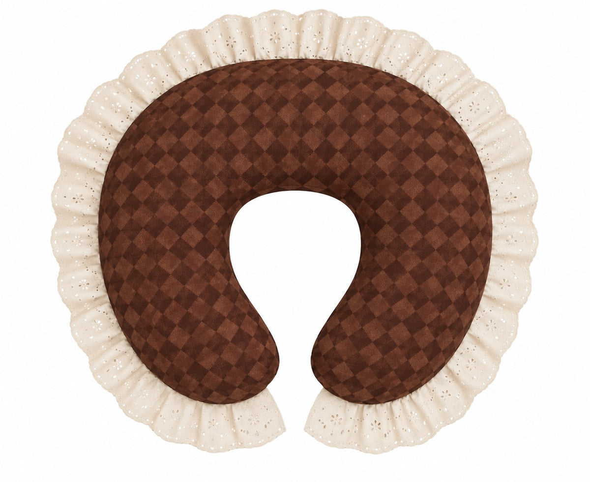 Ivory Eyelet Ruffle Original Nursing Pillow Cover