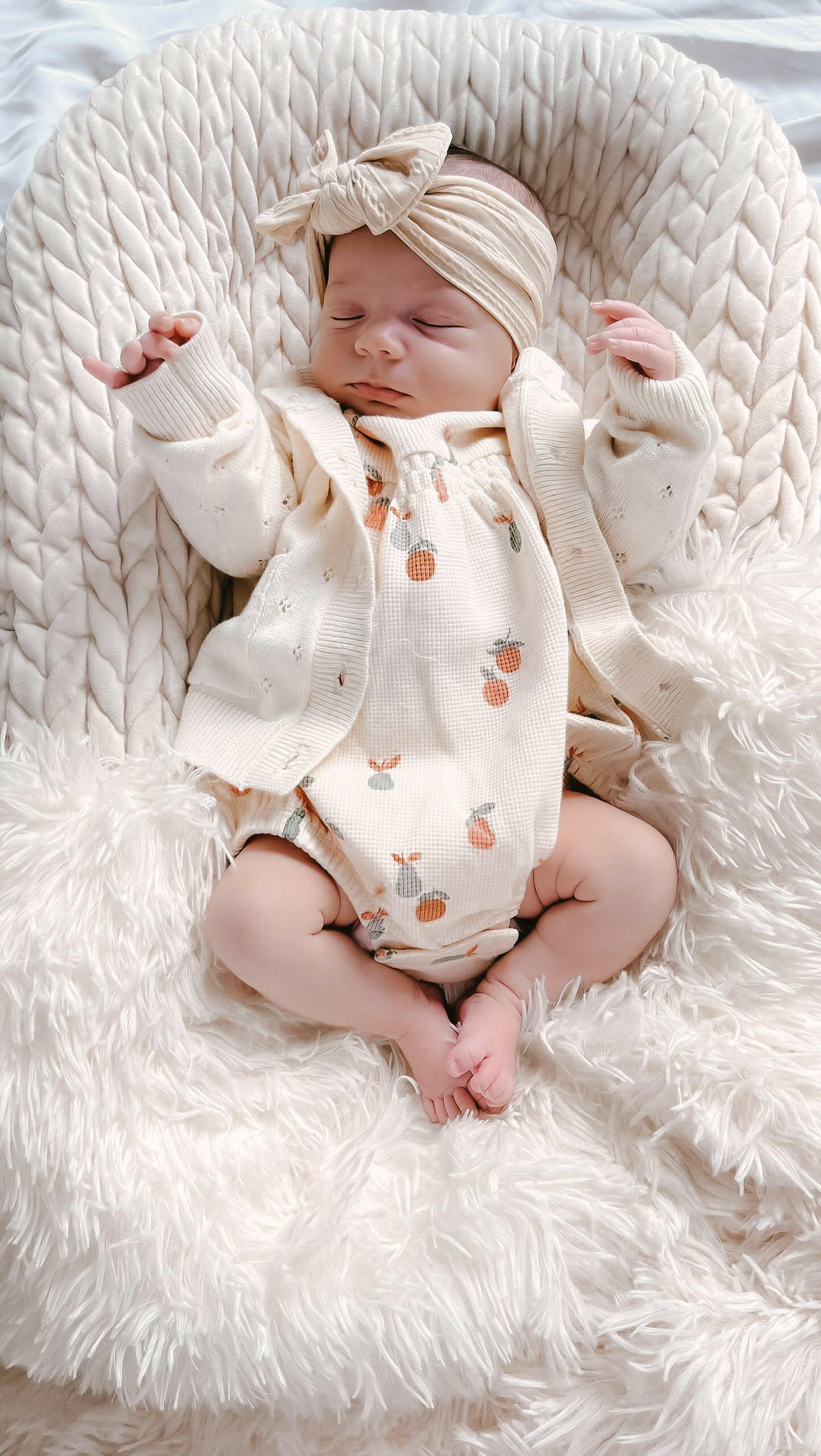 Luna + Luca Pointelle Cardigan - Cream Luna + Luca