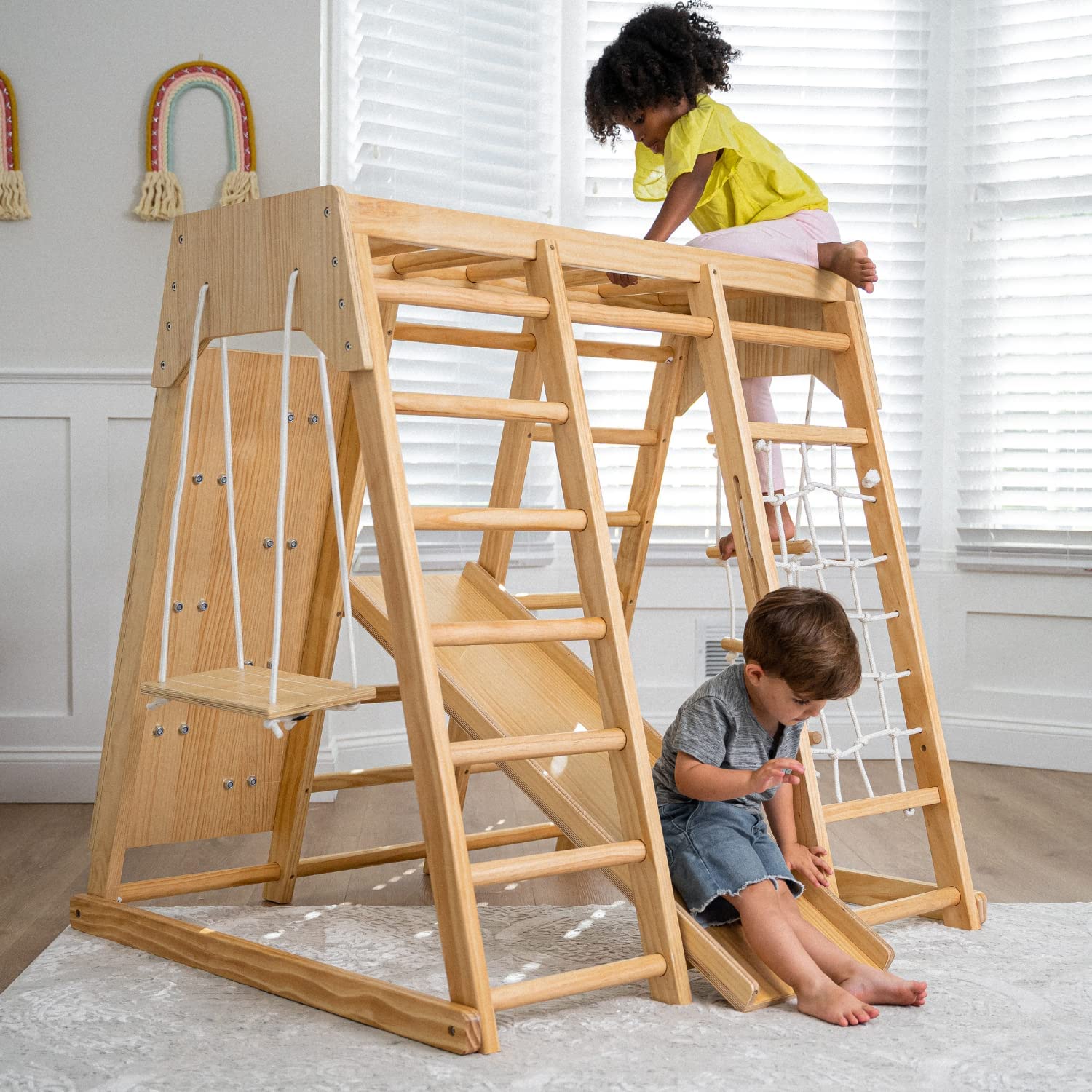 Magnolia - Real Wood 7-in-1 Playset Indoor Avenlur.com
