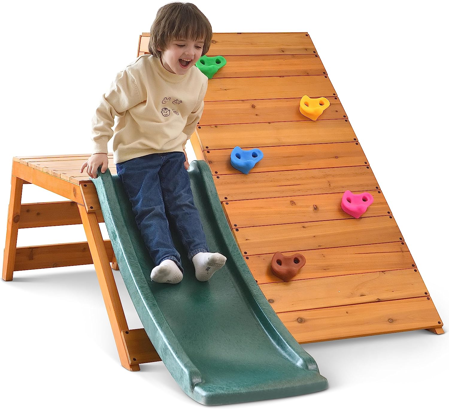 Palm - 5-in-1 Outdoor and Indoor Playground Playset Outdoor Avenlur.com