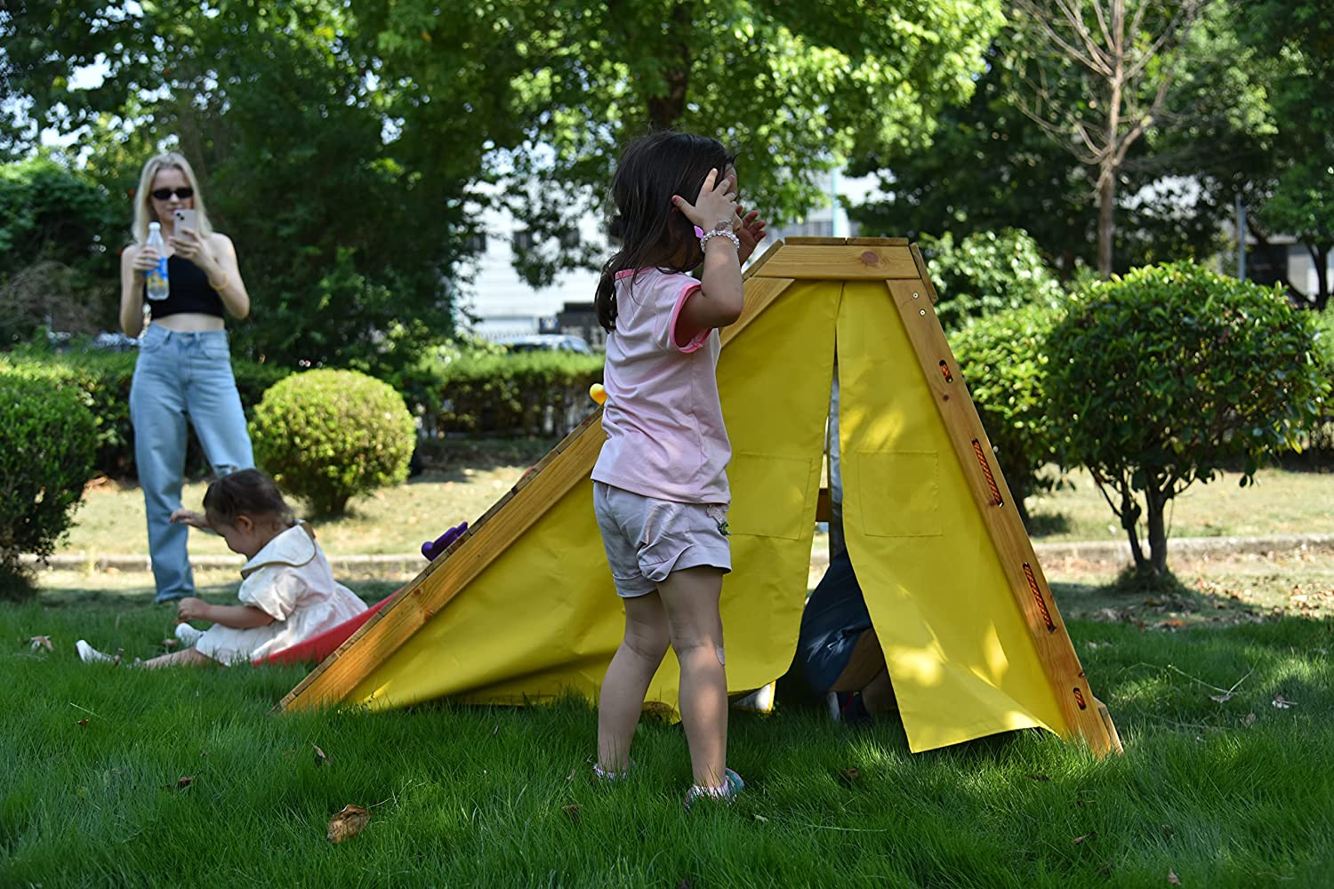 Palm - 5-in-1 Outdoor and Indoor Playground Playset Outdoor Avenlur.com