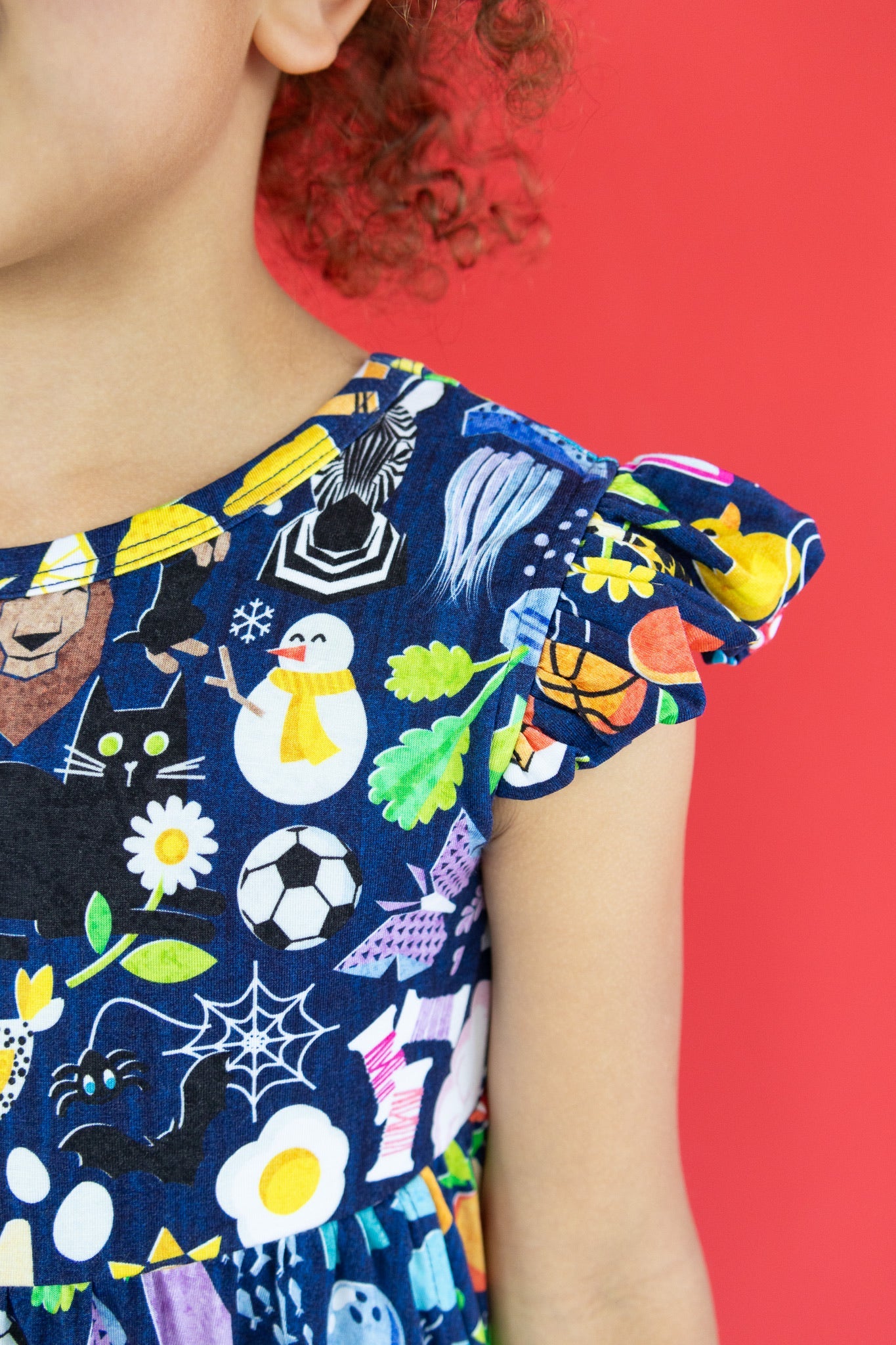 iSpy Ruffle Cap Sleeve Skater Dress
