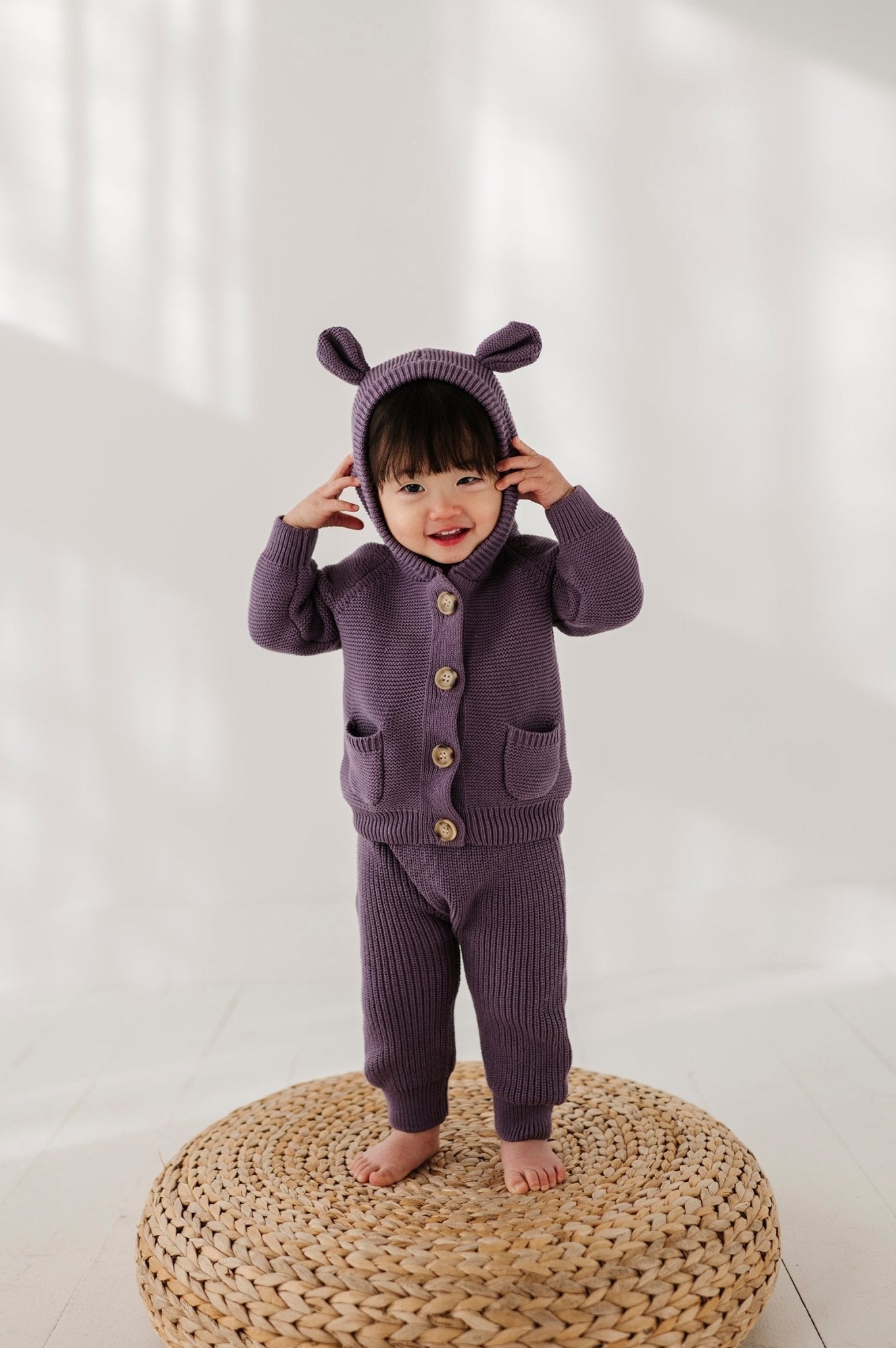 Baby Girl Knit Hoodie