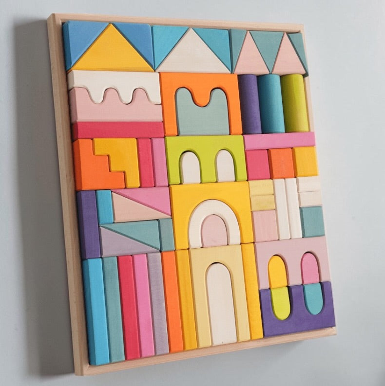 **Pre-order (Ships in 2-3 Weeks)**62 Pcs STAINED Large Castle Building Blocks Set