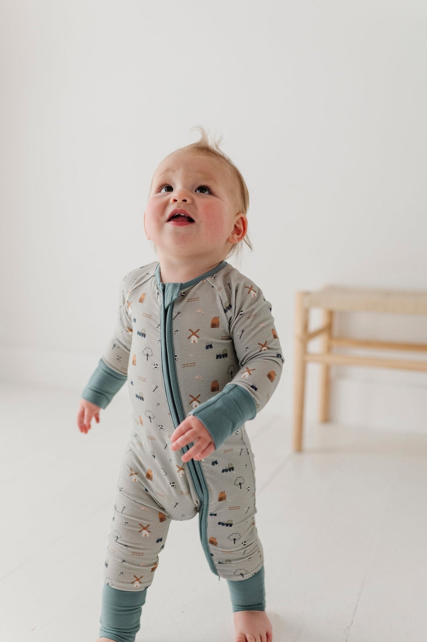 Long Sleeve Zip Romper